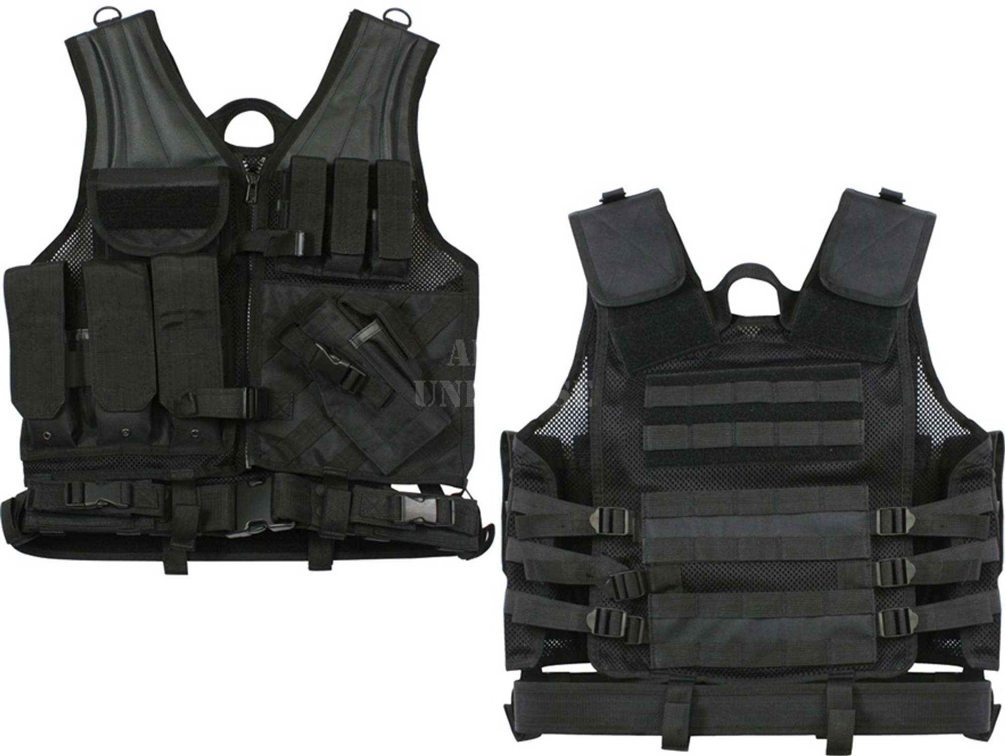 Rothco Cross Draw MOLLE Tactical Vest - Black