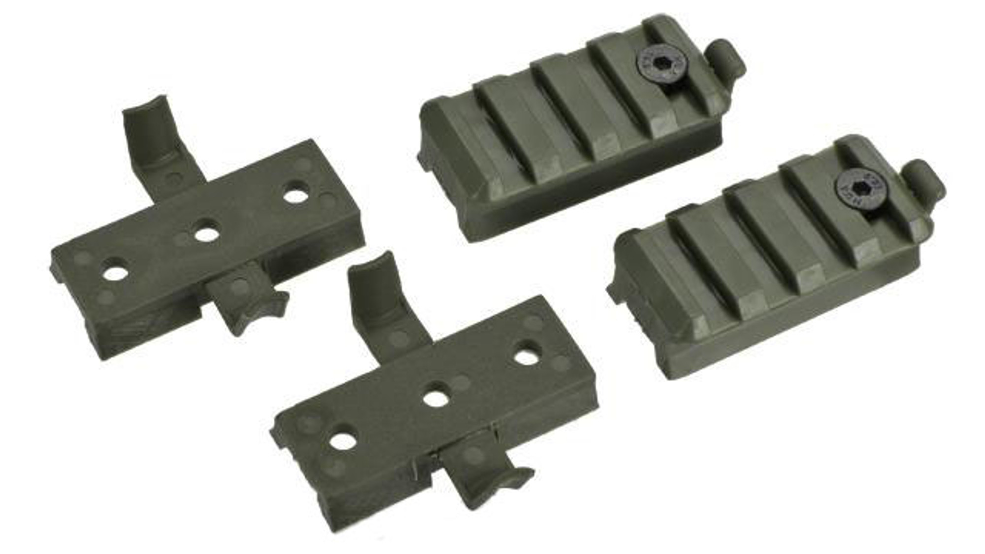 ARC / ACH / Bump Type Helmet Rail Mount Set - OD Green