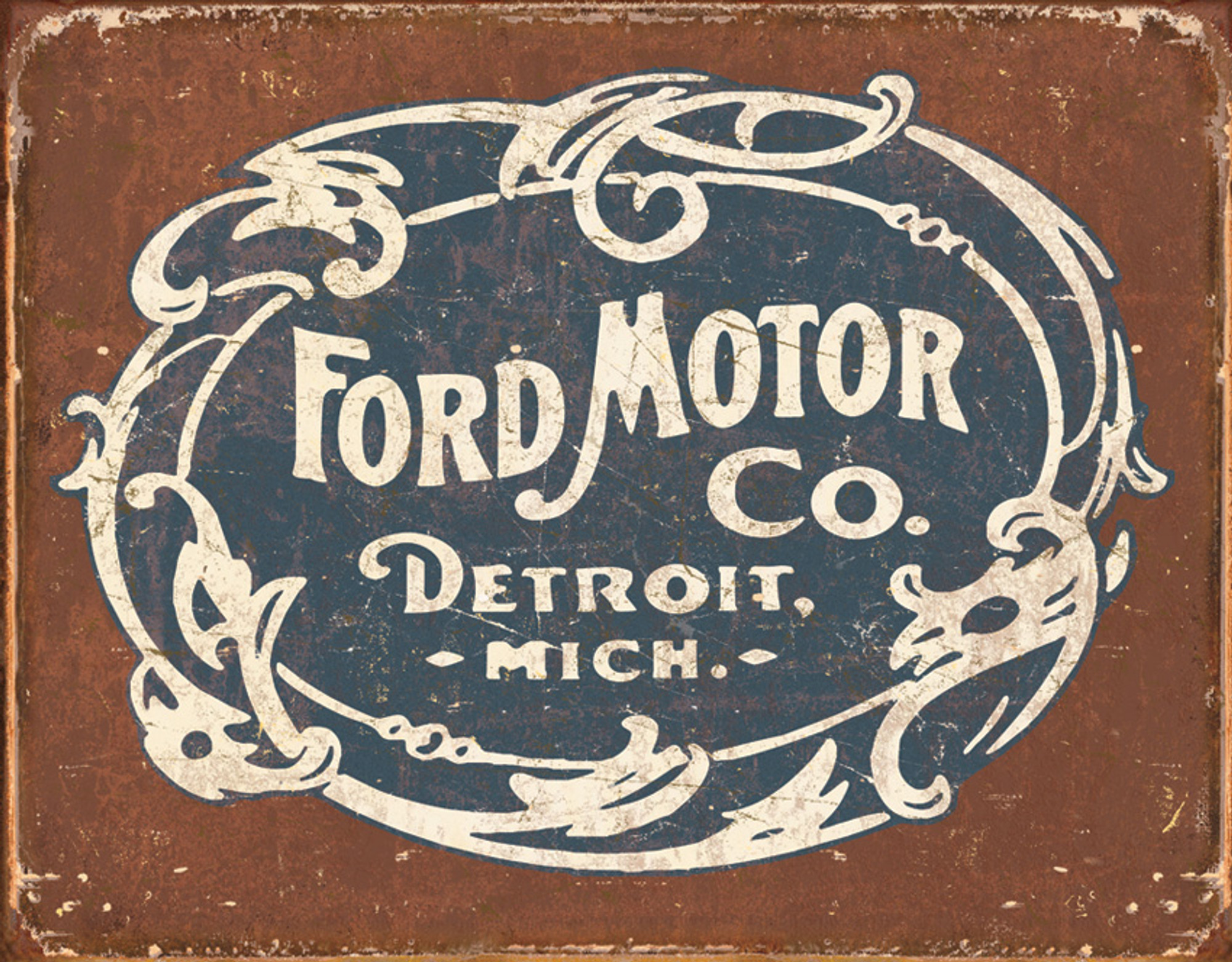 Tin Sign 1707 Ford - Historic Logo