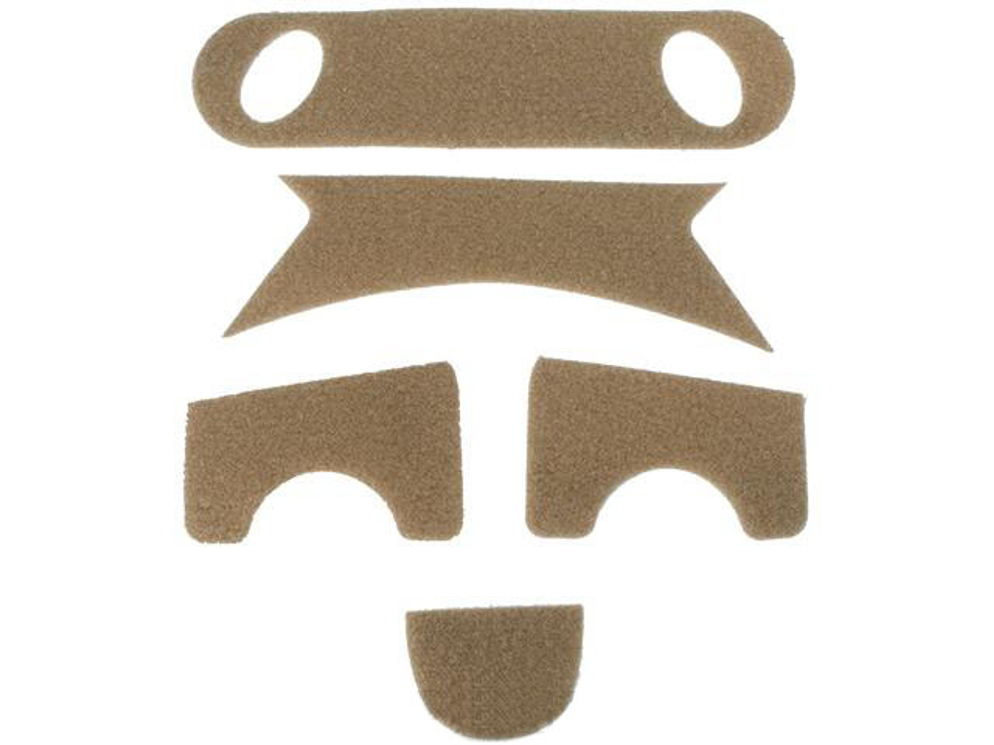 Emerson Hook and Loop Adhesive Strips for PJ Type Bump Helmets - Tan