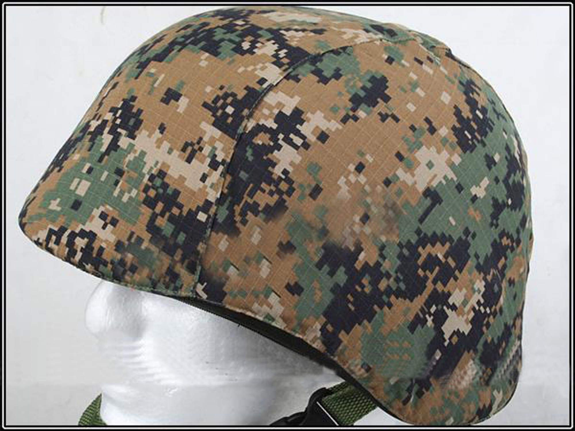 Matrix Military Style Enhanced PASGT Combat Helmet Cover - (Digital Woodland)