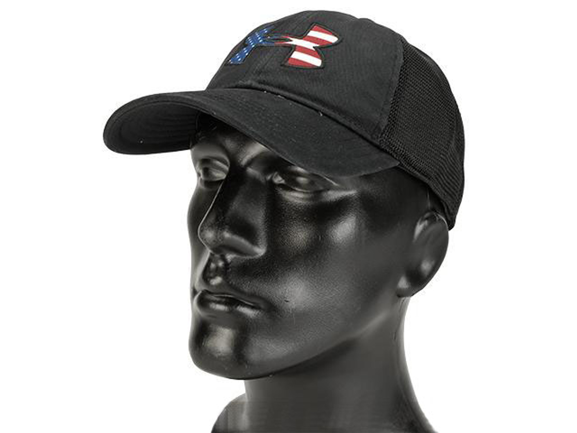 Under Armour Men's UA Big Flag Logo Mesh Hat - Black
