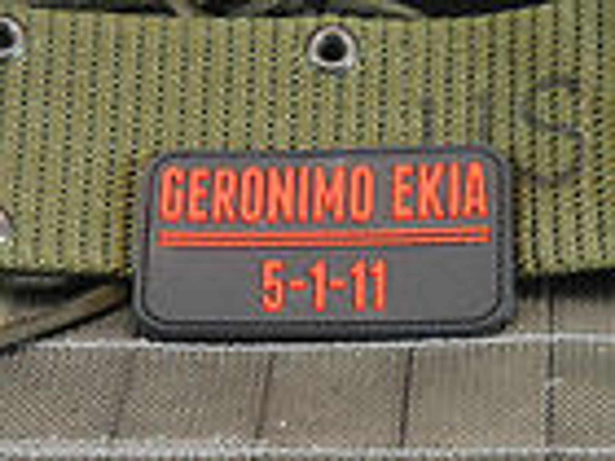 Geronimo Ekia 5-11-11 - Red - Morale Patch