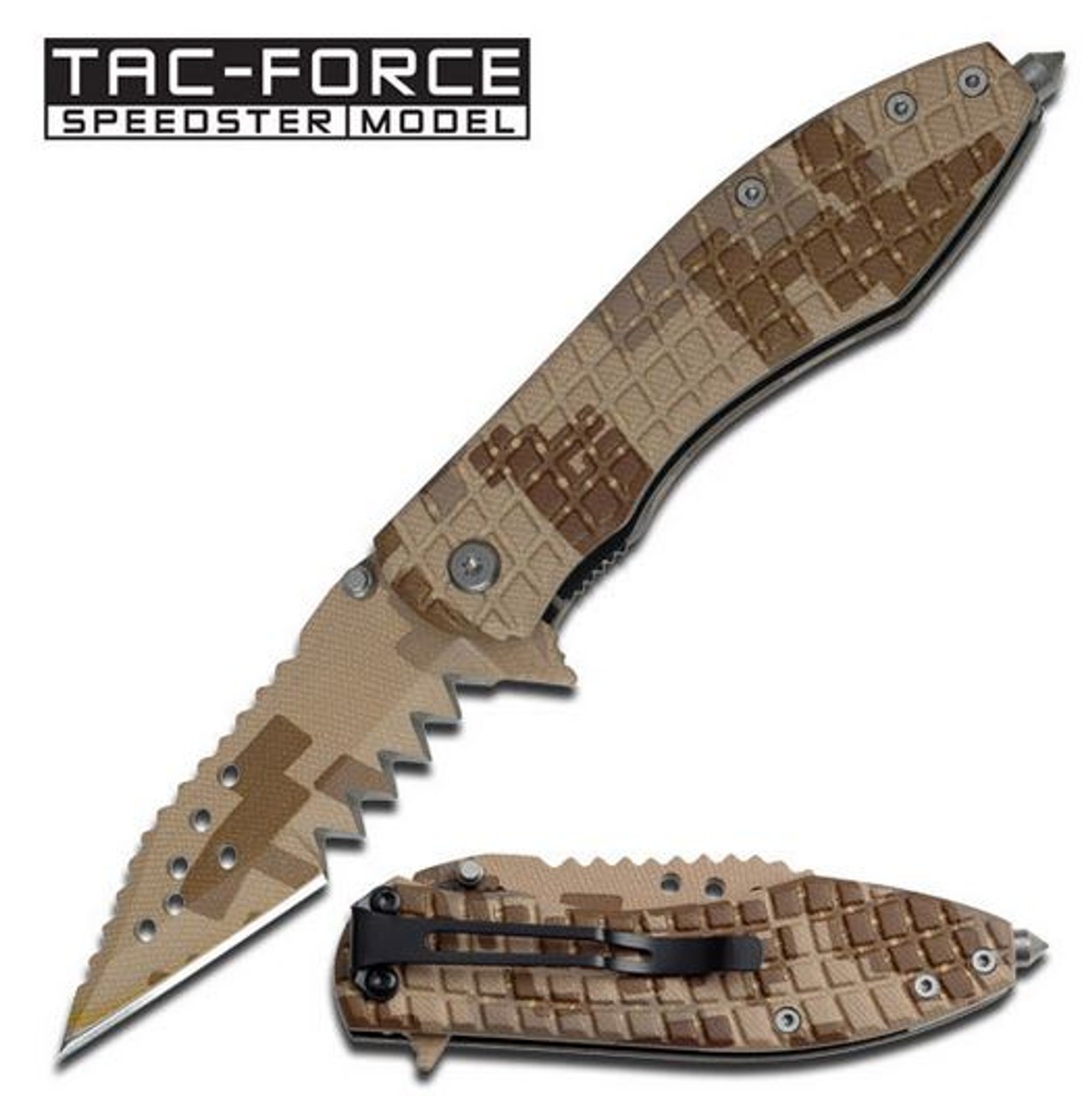 Tac Force TF729DMS Jagged Mini - Desert Camo