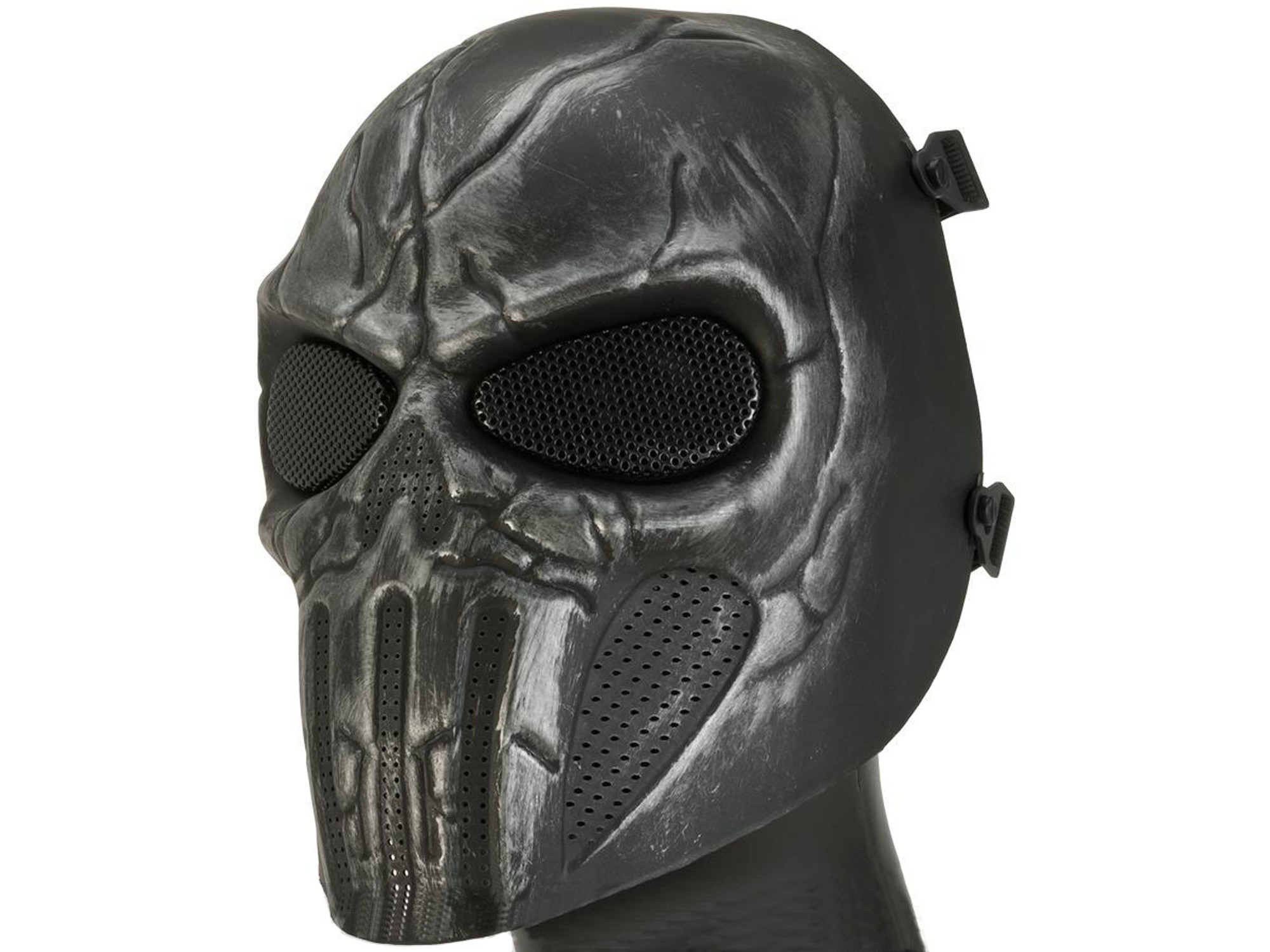Matrix High Speed Wire Mesh "Chastener" Skull Mask - Chrome