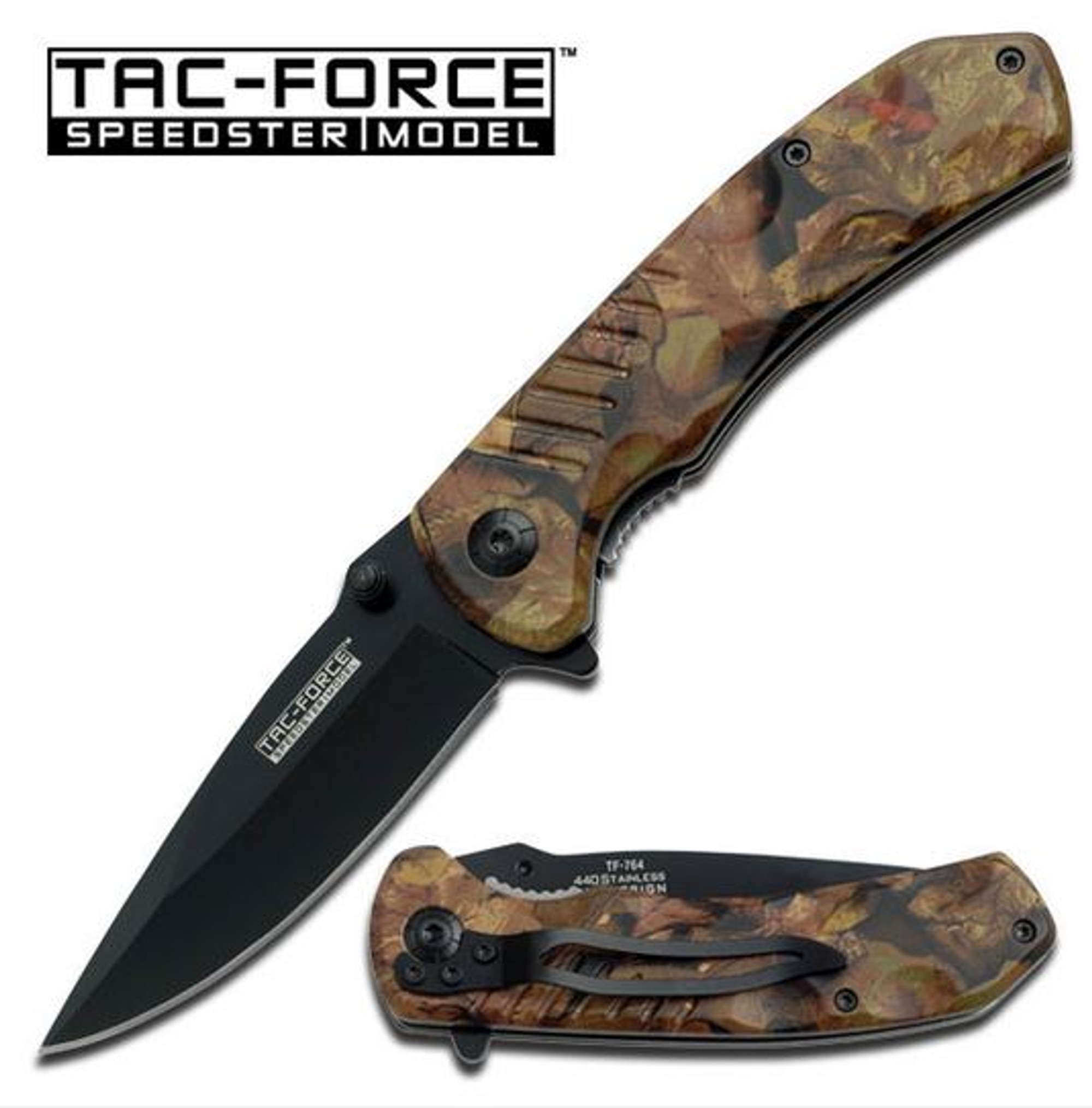 Tac Force TF764CA Tactical Folder Brown Camo