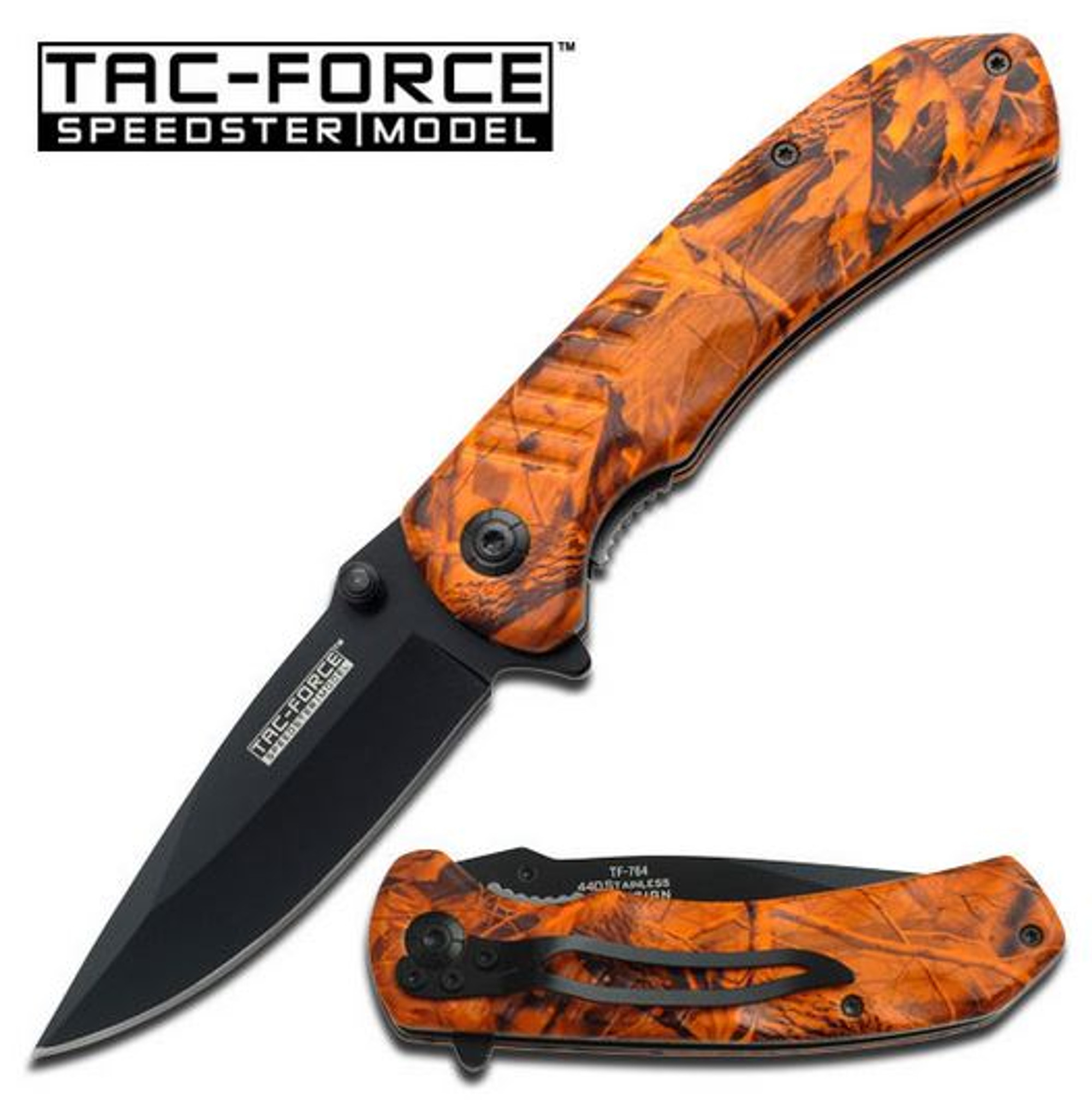 Tac Force TF764OC Tactical Folder Orange Camo