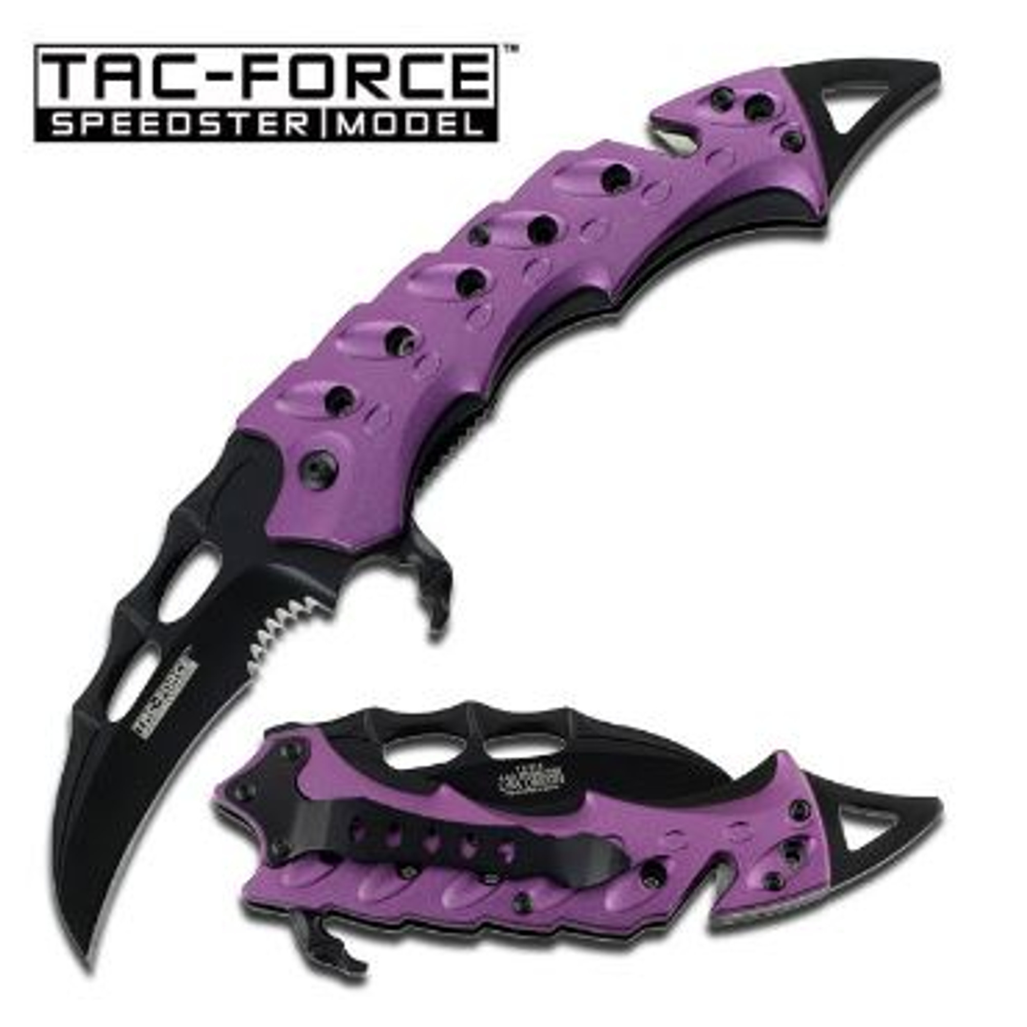 Tac Force TF813PE Claw Assisted Opening Purple