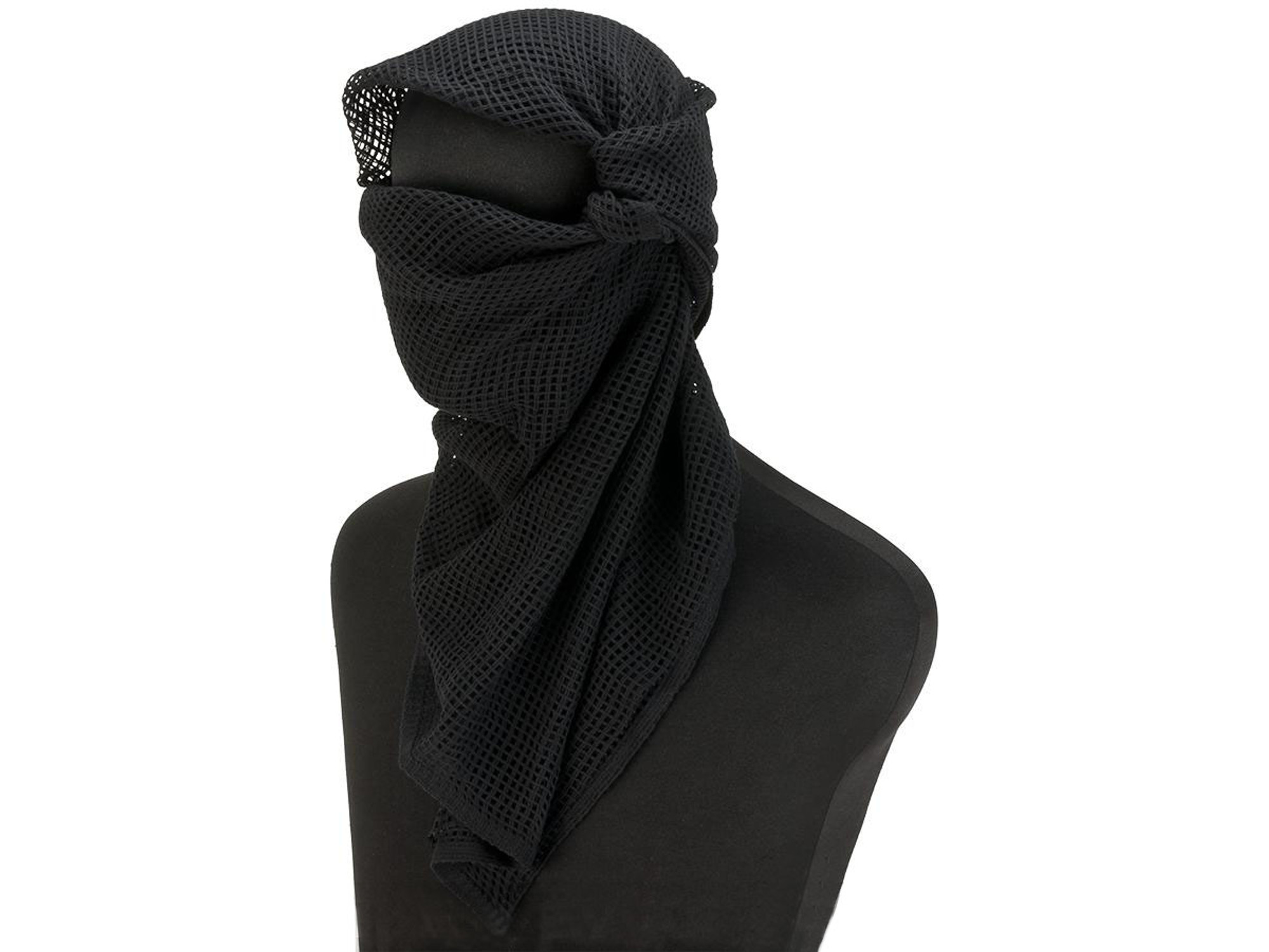 Military Grade 100% Cotton Sniper Veil Head Wrap / Scarf - Black