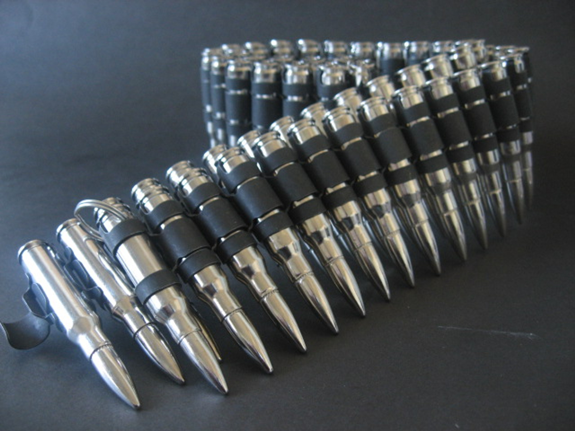 Caliber Bullet Belt 7.62 mm - Nickel Casings & Black Links