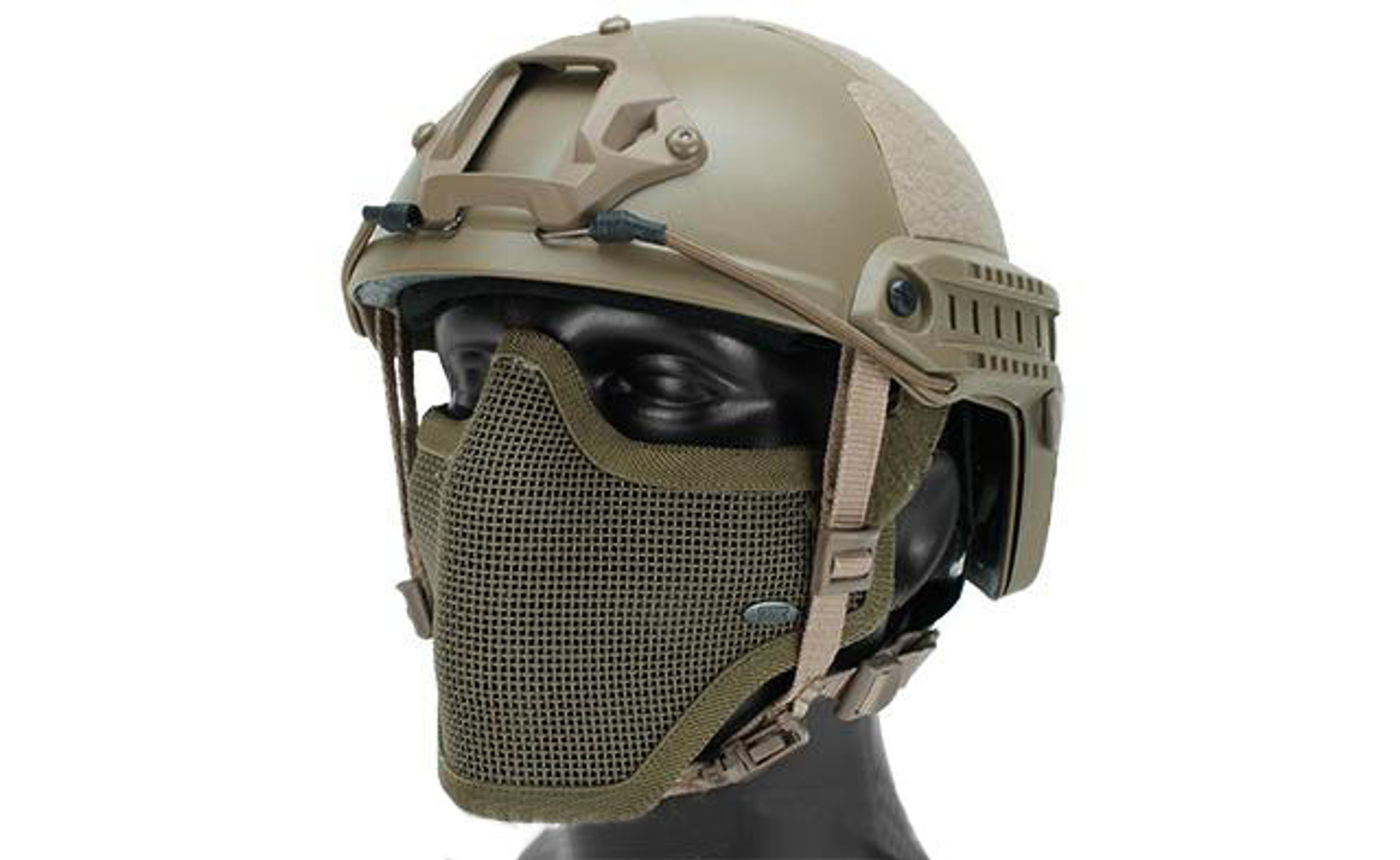 6mmProShop Bump Type Airsoft Helmet (MICH Ballistic Type / Advanced) - Package - Tan
