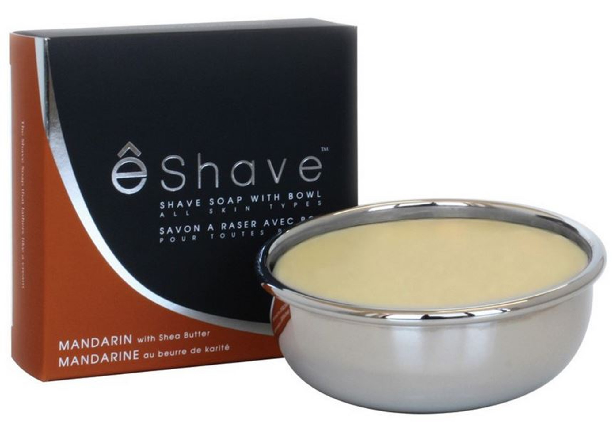 eShave Shaving Soap - Mandarin & Shea Butter w/ Bowl