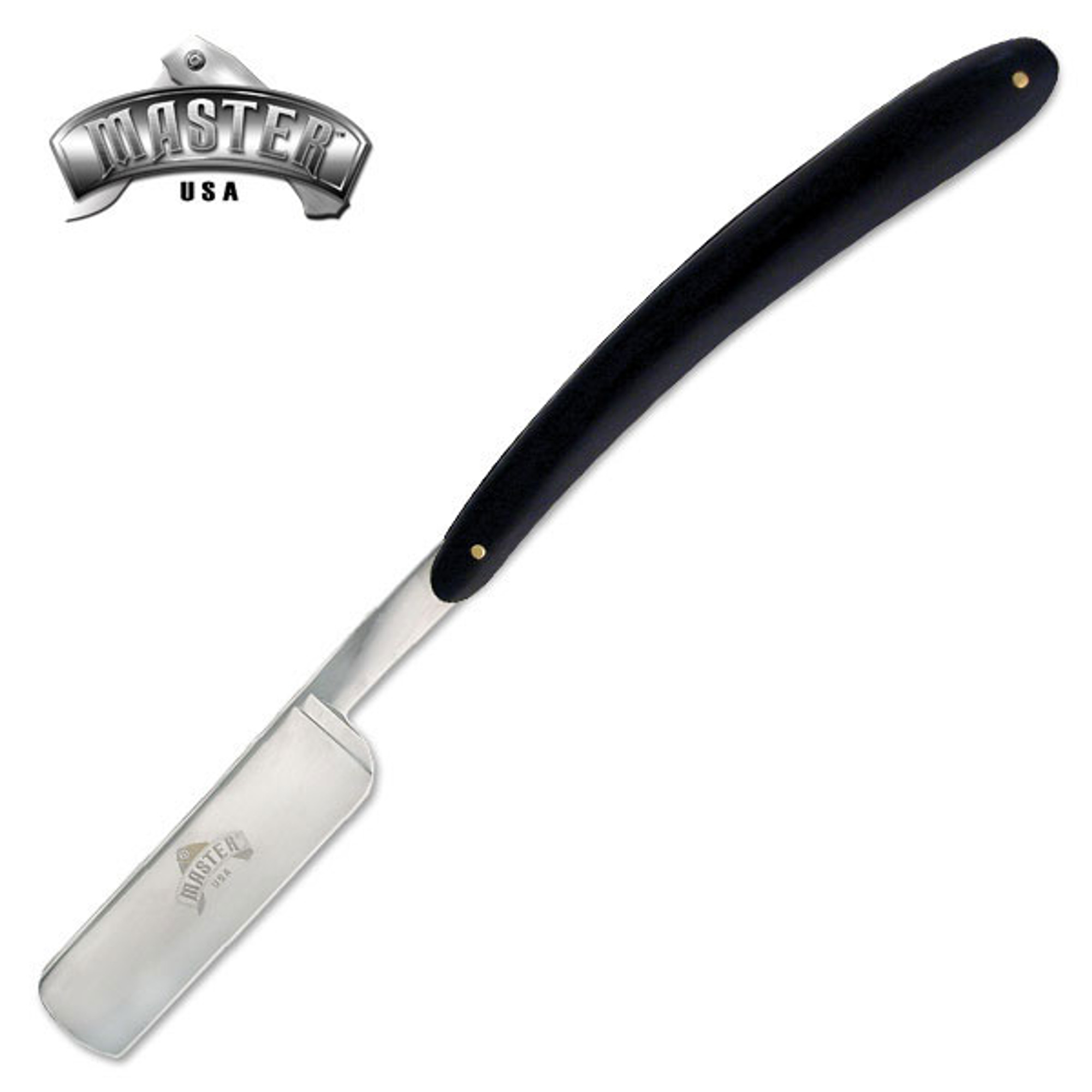 Master MU1014BW Barber's Basic Razor Knife - Black