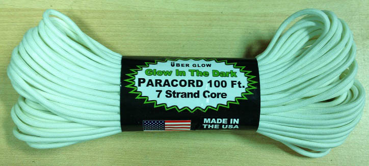 550 Paracord, 100Ft. - Glow in the Dark