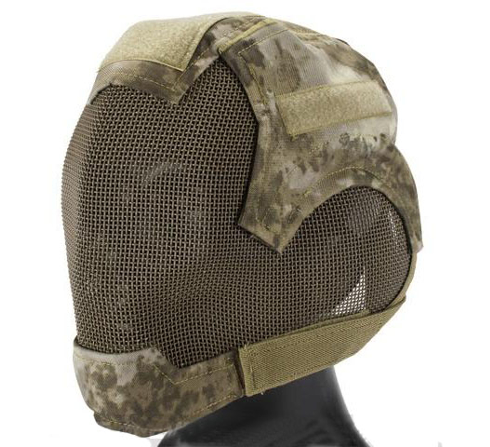 Matrix "Striker Helmet" Full Face Carbon Steel Mesh Mask / Helmet (Color: Arid Camo)