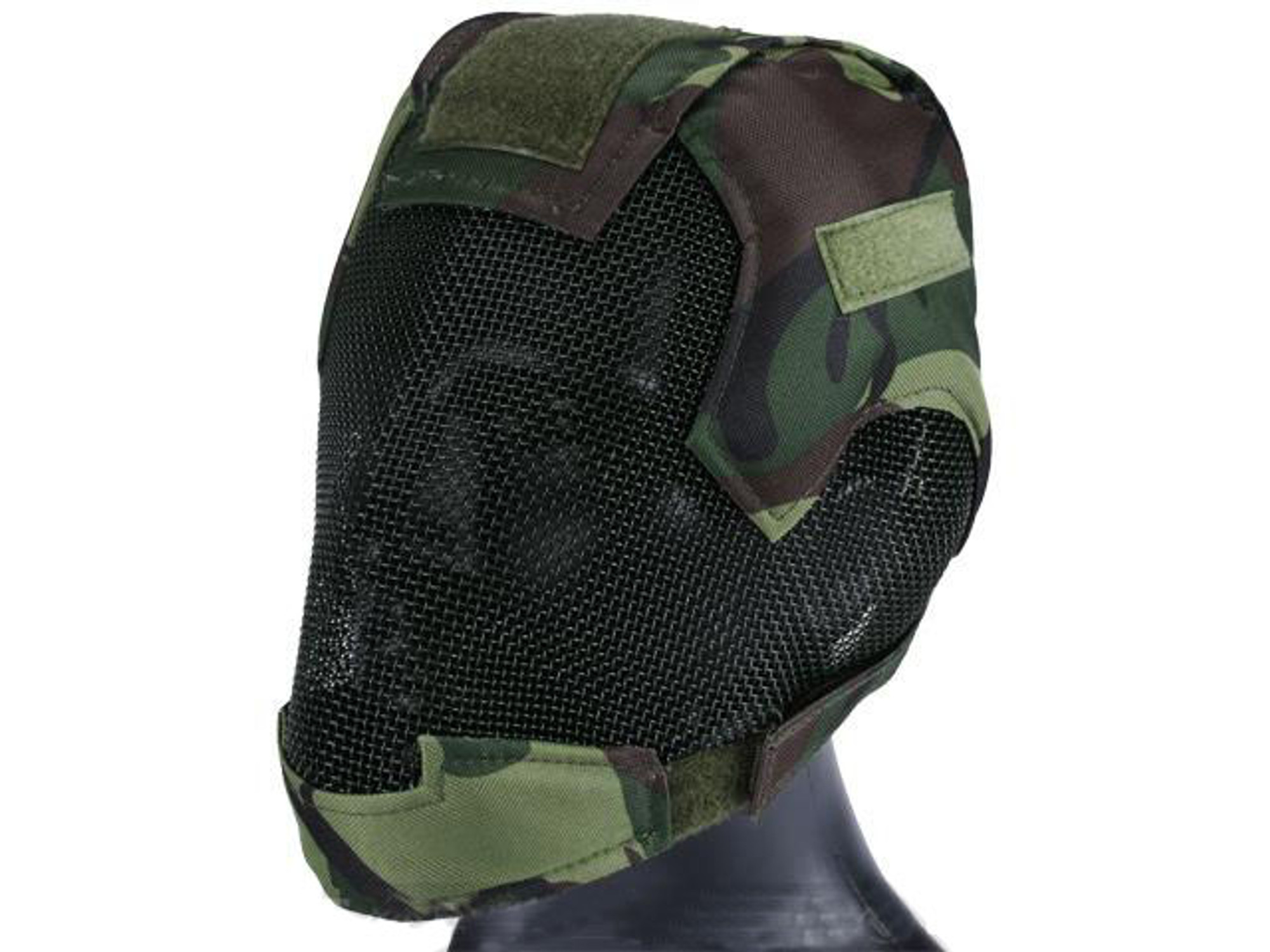 Matrix "Striker Helmet" Full Face Carbon Steel Mesh Mask / Helmet (Color: Woodland Camo)