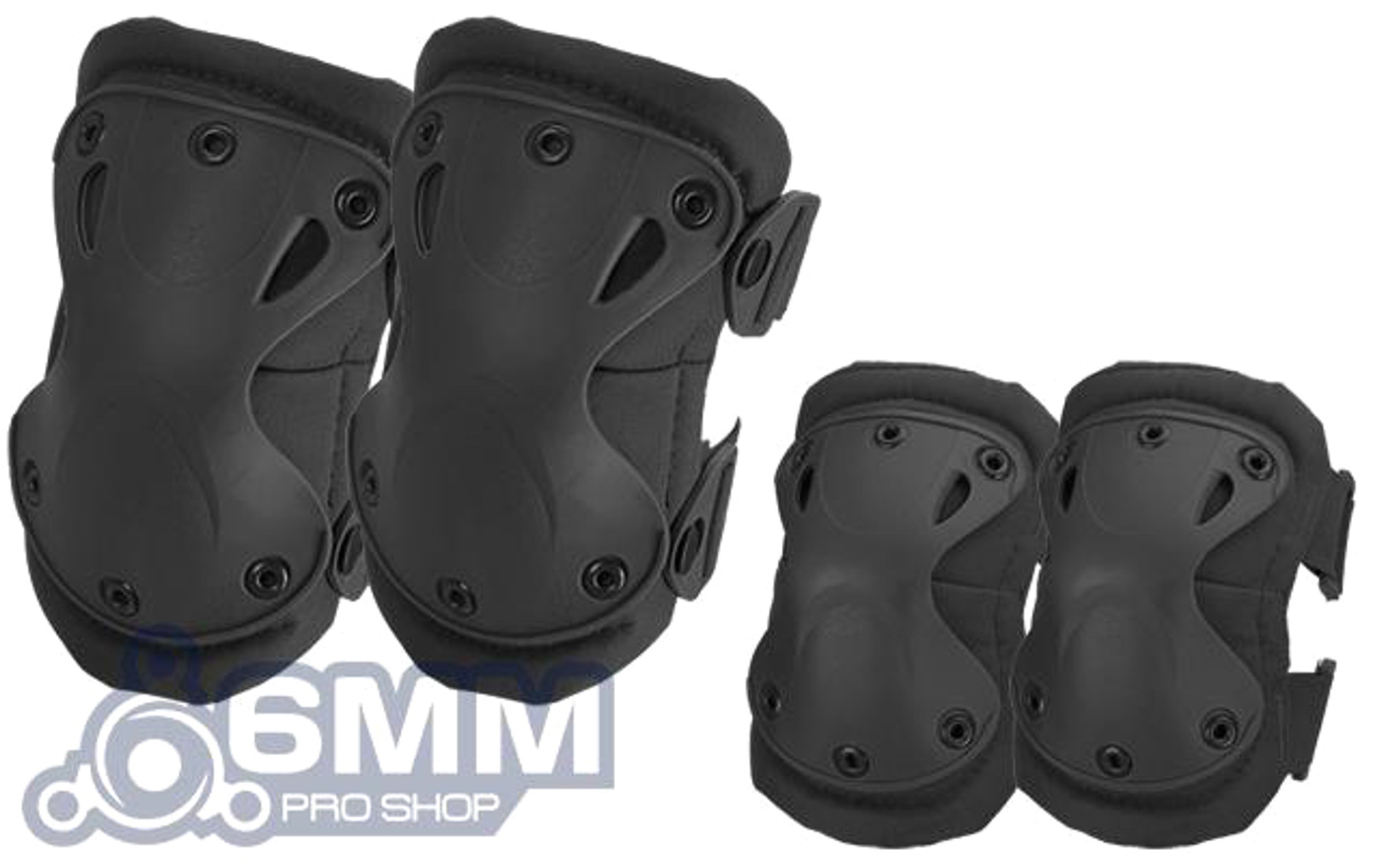 6mmProShop Tactical Knee & Elbow Pad Set - Black