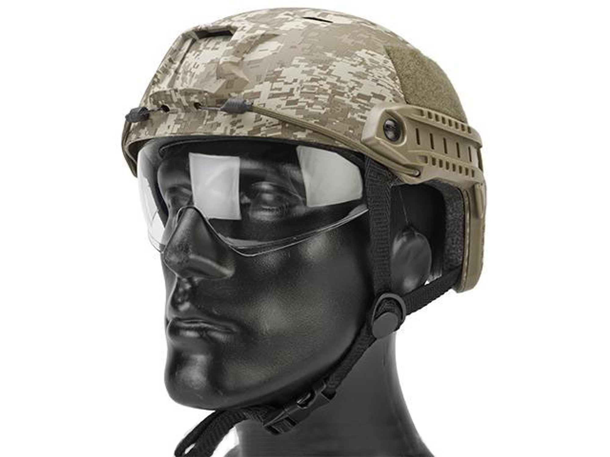 Emerson Bump Type Tactical Airsoft Helmet w/ Flip-down Visor (BJ Type / Basic / Digi Desert)