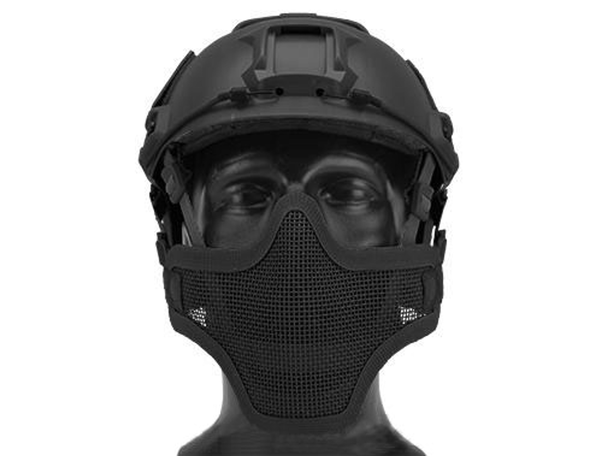 6mmProShop Iron Face Mesh "Striker V1" Lower Half Mask for Use with Bump Helmets - Black