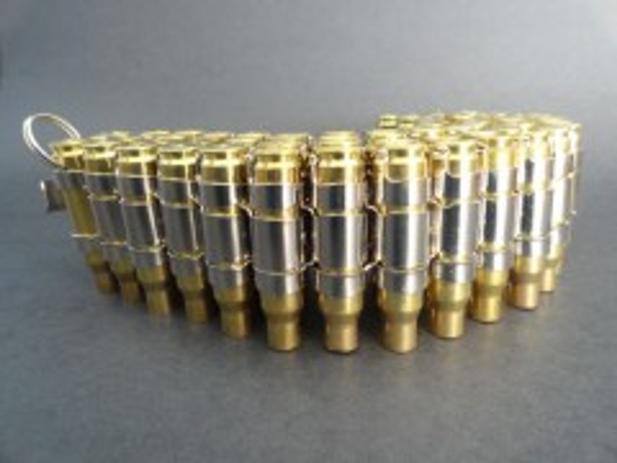 .223 Caliber Bullet Belt - No Tips - Brass/Nickle