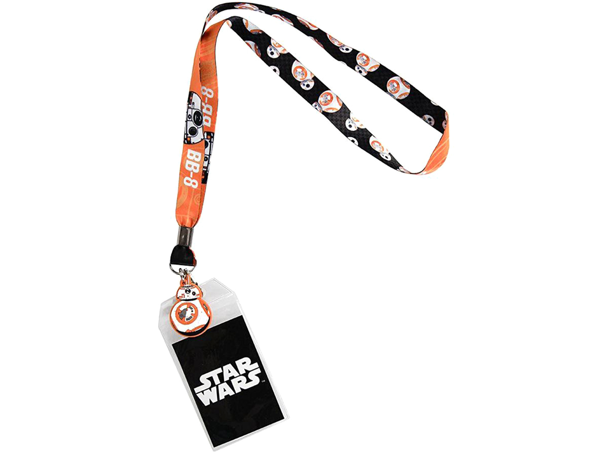 Star Wars BB8 Lanyard w/ Medallion & ID / Badge Holder - Orange / Gray