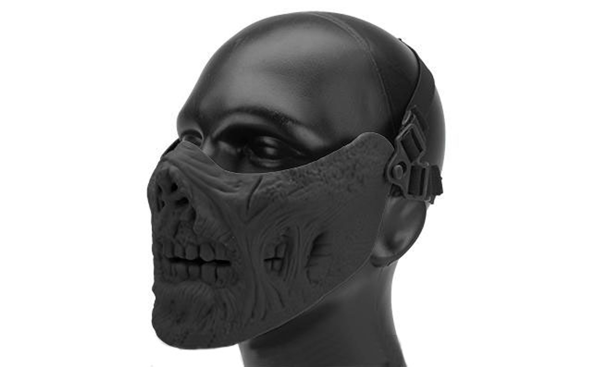 6mmProShop "Zombie" Iron Face Lower Half Mask - Black