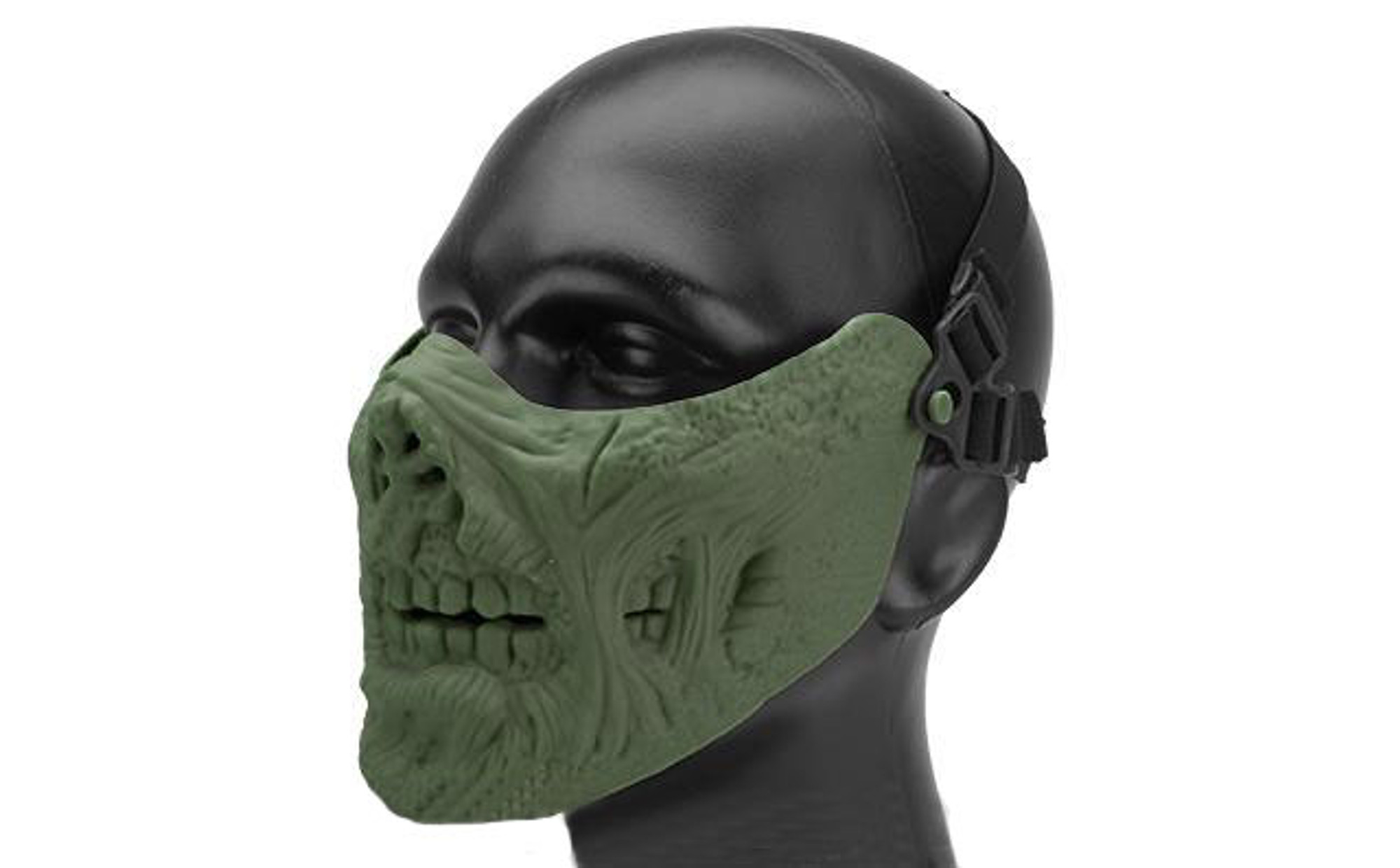 6mmProShop "Zombie" Iron Face Lower Half Mask - OD Green
