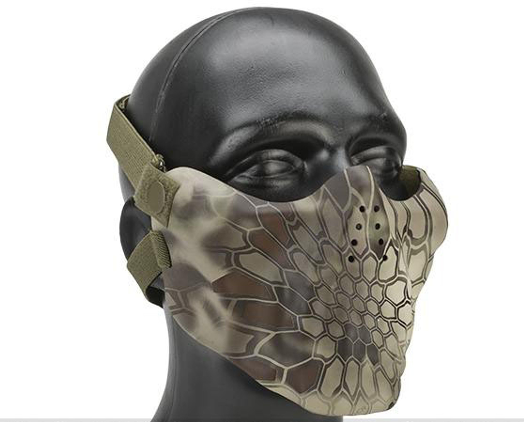 Avengers Iron Face Skull Imprint Nylon Lower Half Mask - Arid Serpent