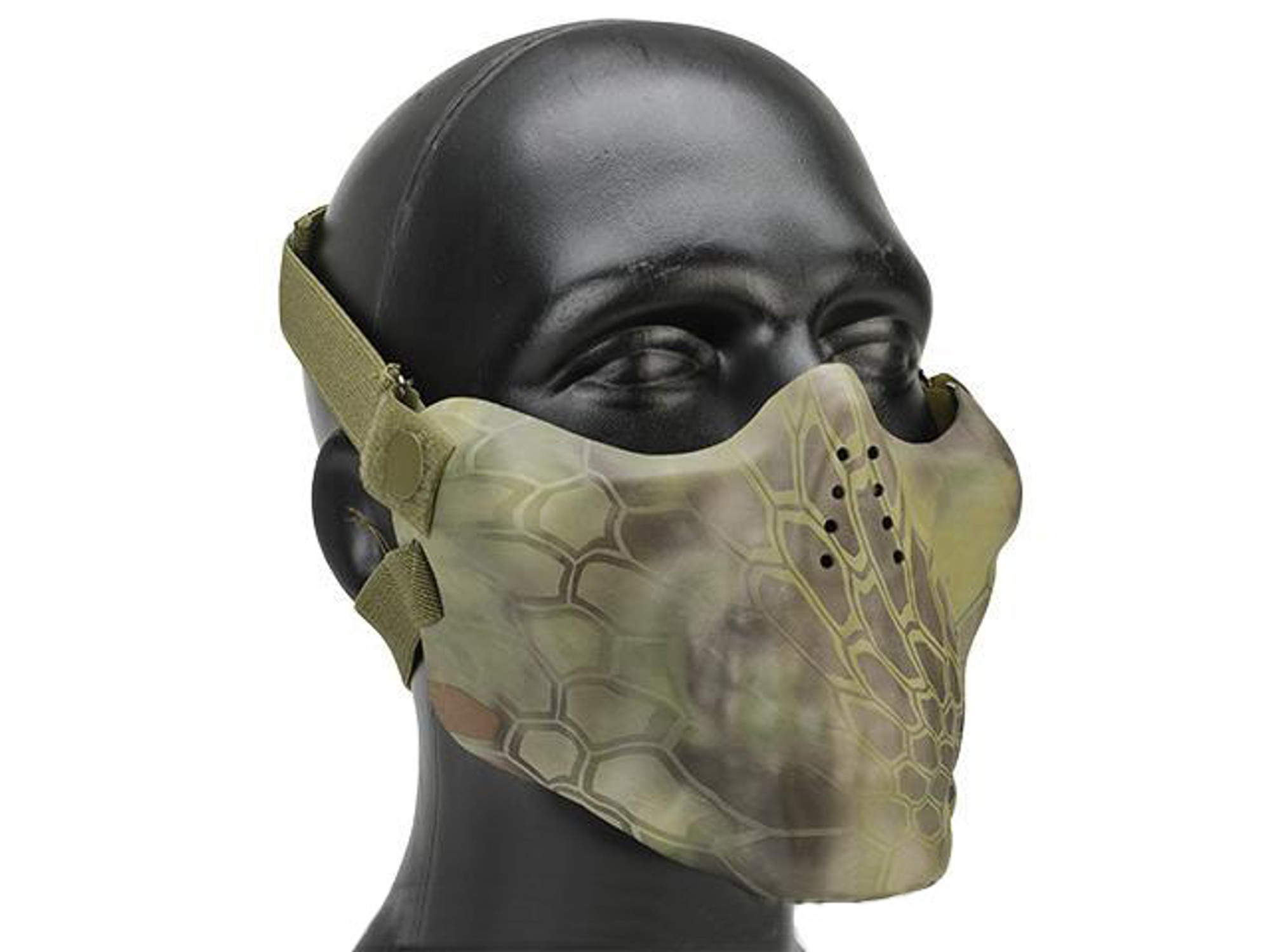 Avengers Iron Face Skull Imprint Nylon Lower Half Mask - Woodland Serpent