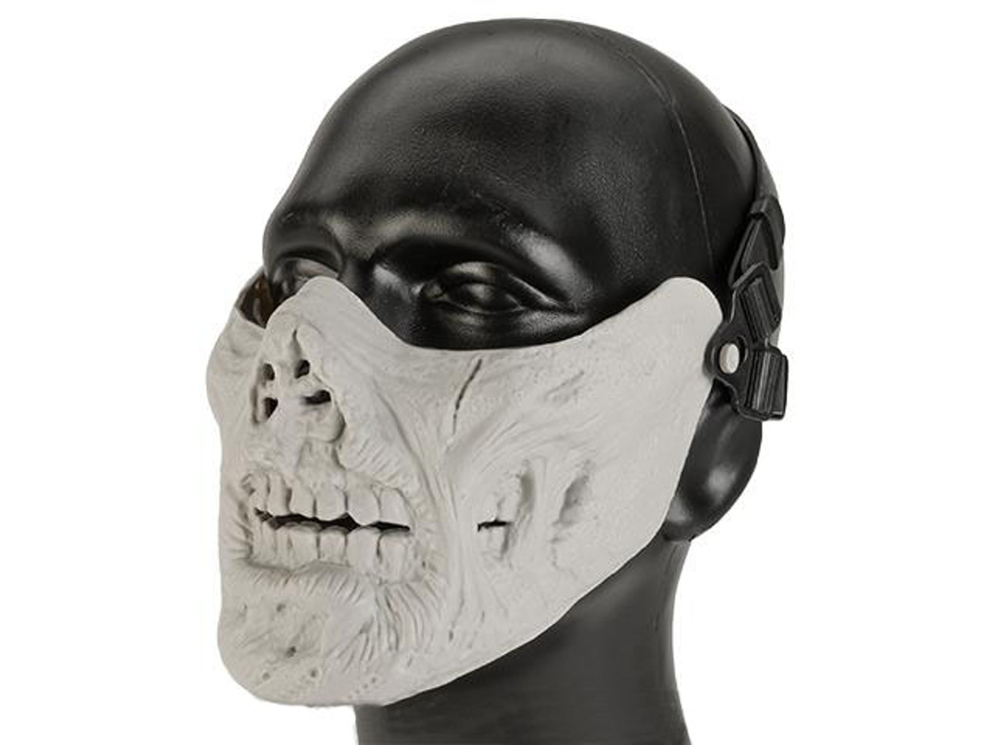 Avengers "Zombie" Iron Face Lower Half Mask - Bone Grey