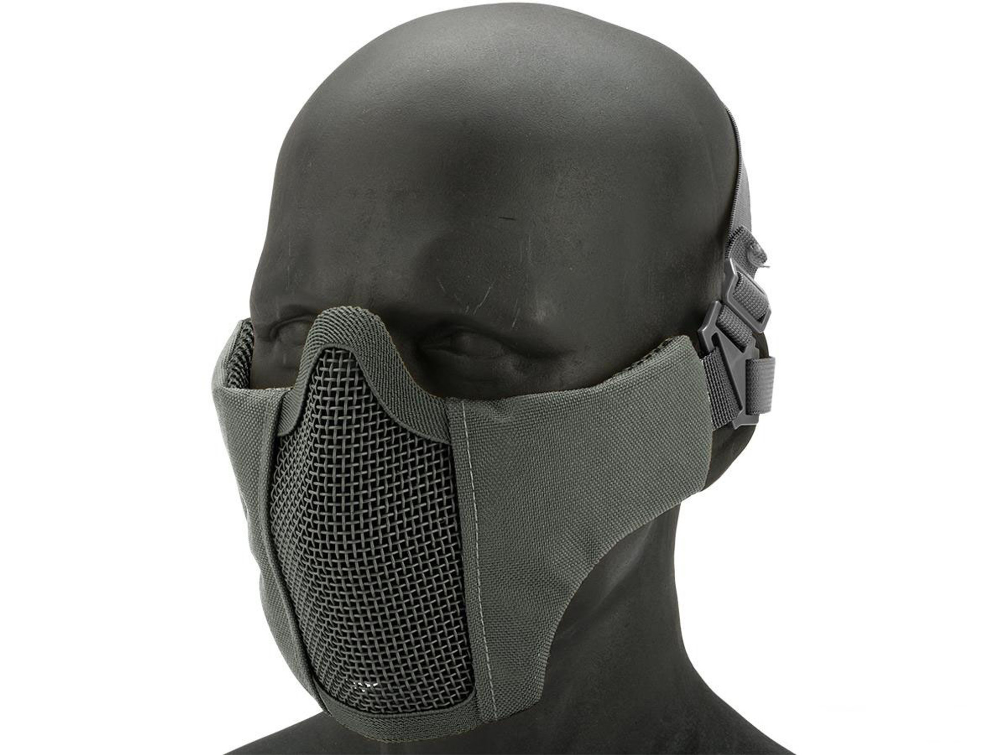 Matrix Low Profile Iron Face Padded Lower Half Face Mask (Color: Grey)