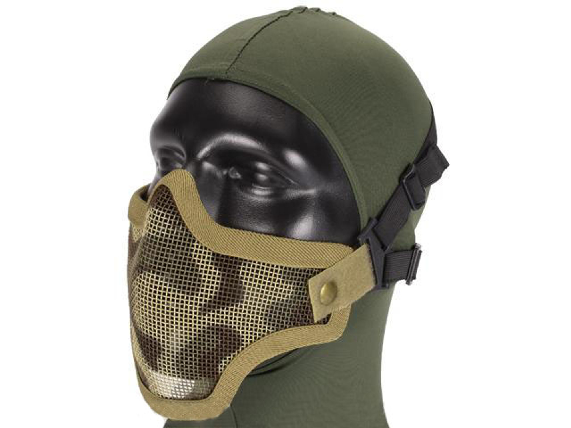 Matrix Iron Face Carbon Steel Mesh "Striker V1" Lower Half Mask - Desert camo