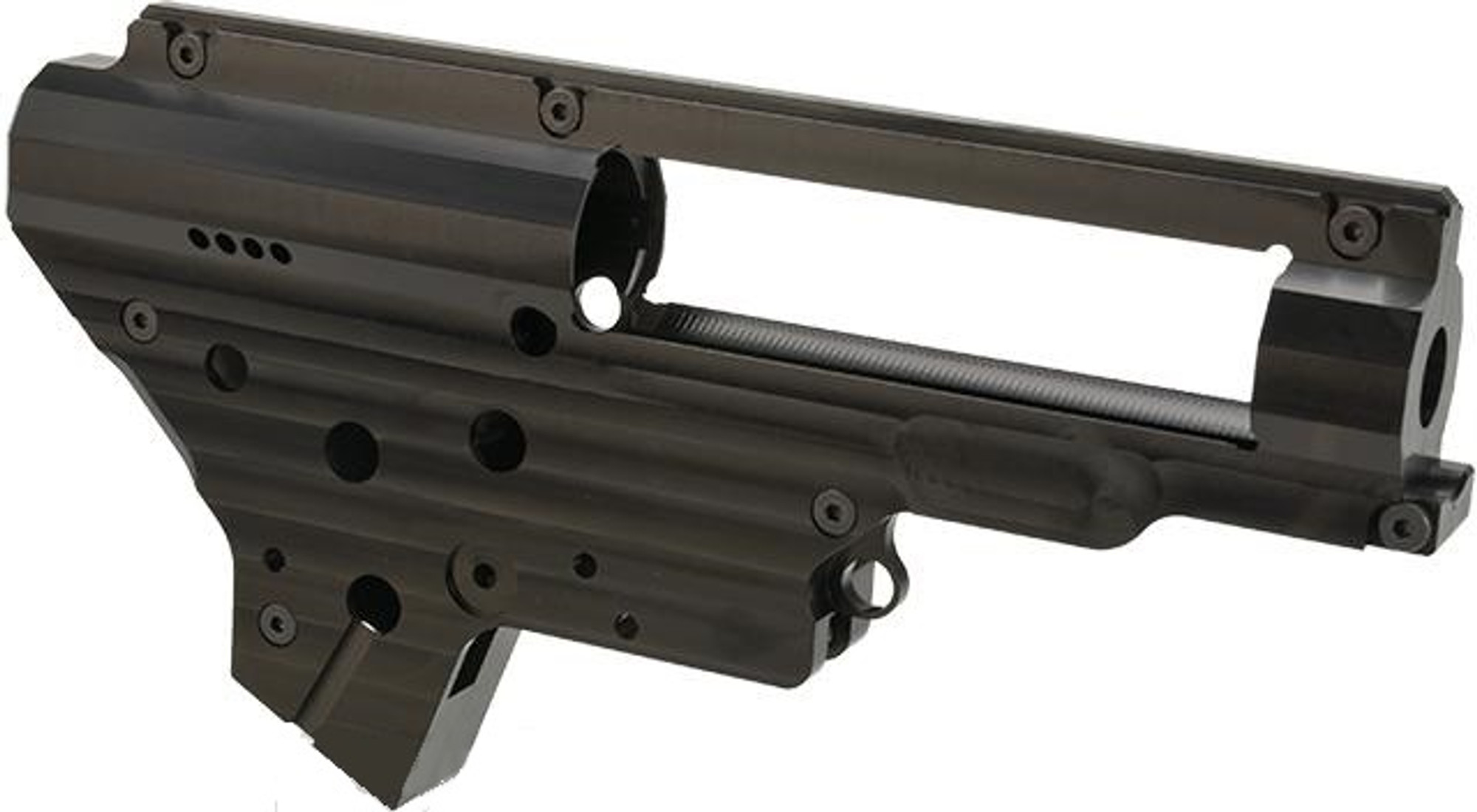 Retro Arms CZ CNC 8mm Gearbox Shell for SR25 Series Airsoft AEG Rifles - Black
