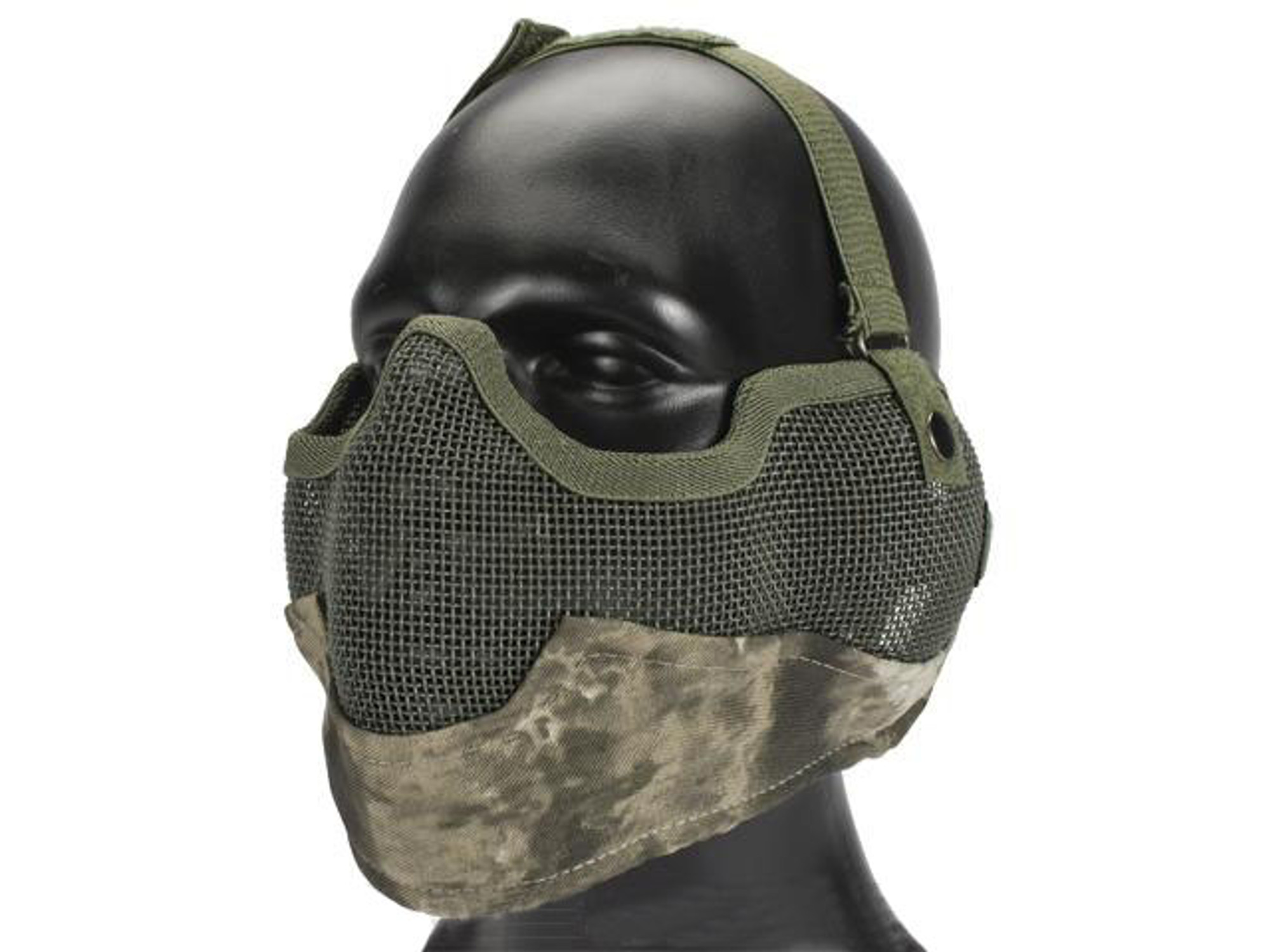 Matrix Iron Face Carbon Steel "Striker" Gen2 Metal Mesh Lower Half Mask - Arid Camo
