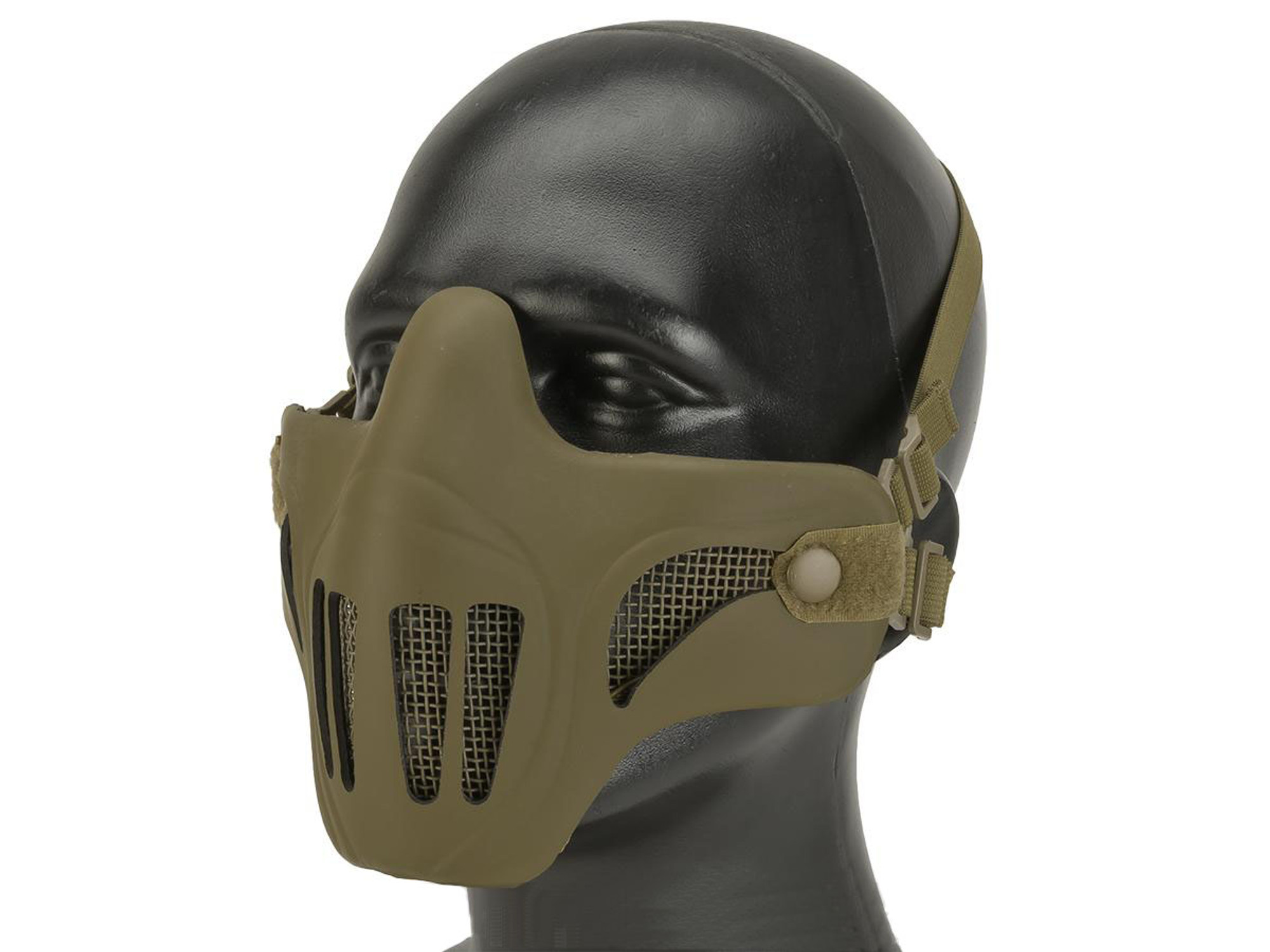 Matrix Metal Mesh Lower Half Mask with Soft Polymer Covering - Desert