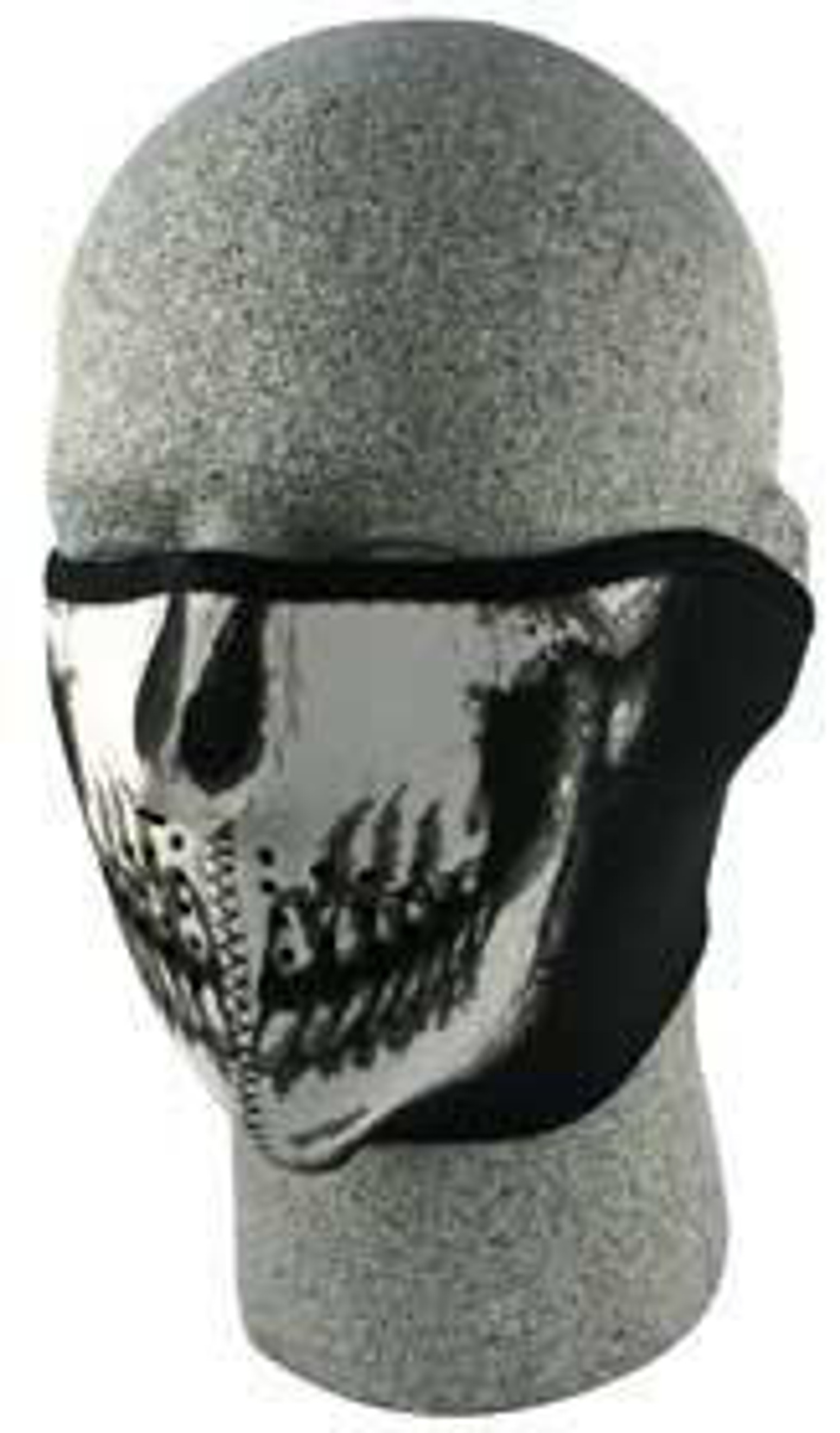 Neoprene 1/2 Face Mask, Glow in the Dark, Skull Face