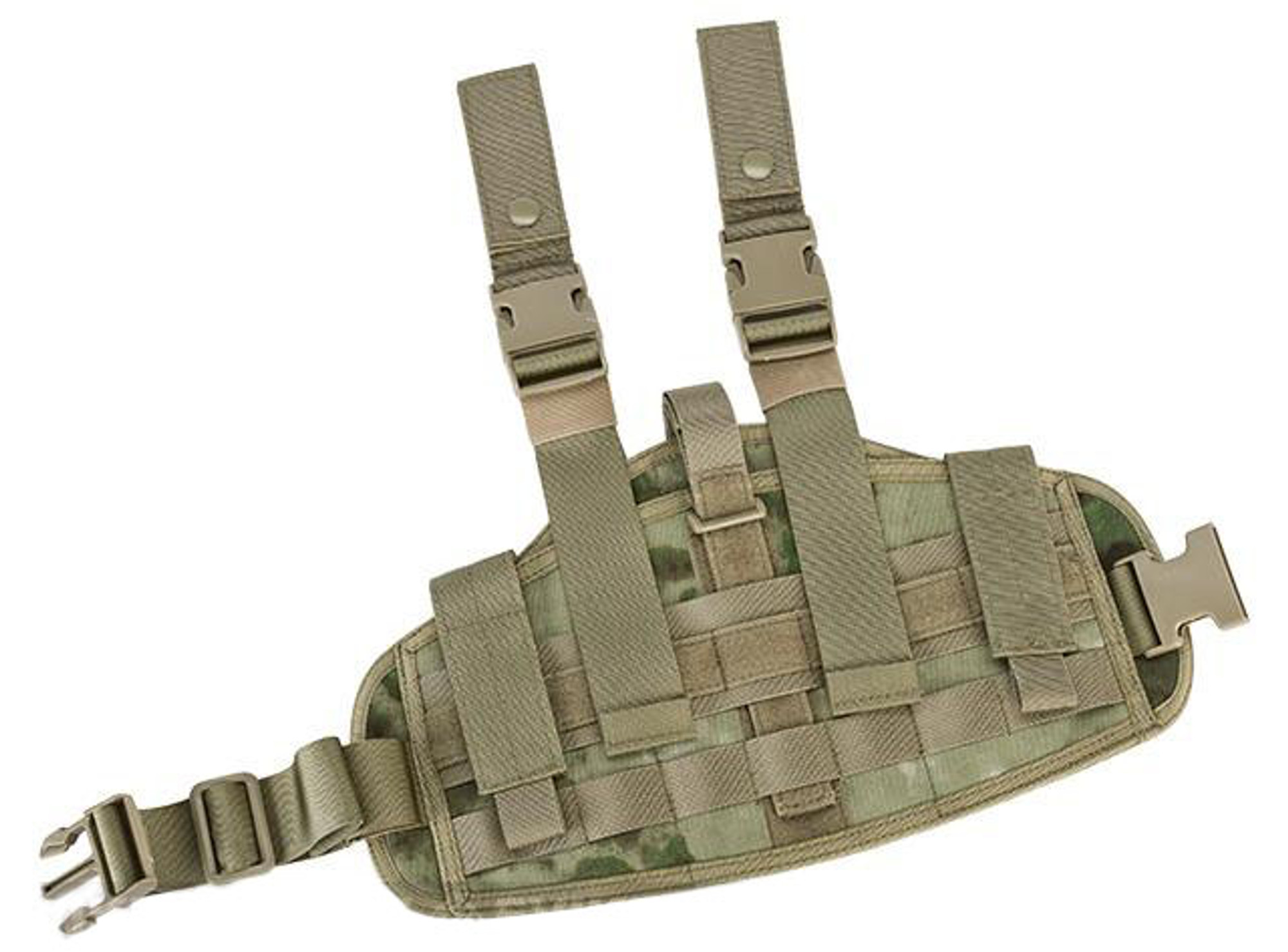 Avengers MOLLE Drop Leg Panel w/ Built-in Holster - Camo