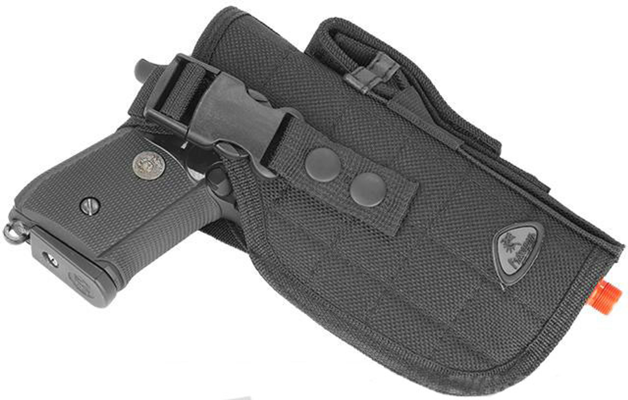 Shooter's Universal Quick Draw Tactical Belt / MOLLE holster w/ Mag pouch (Right Hand) - Black