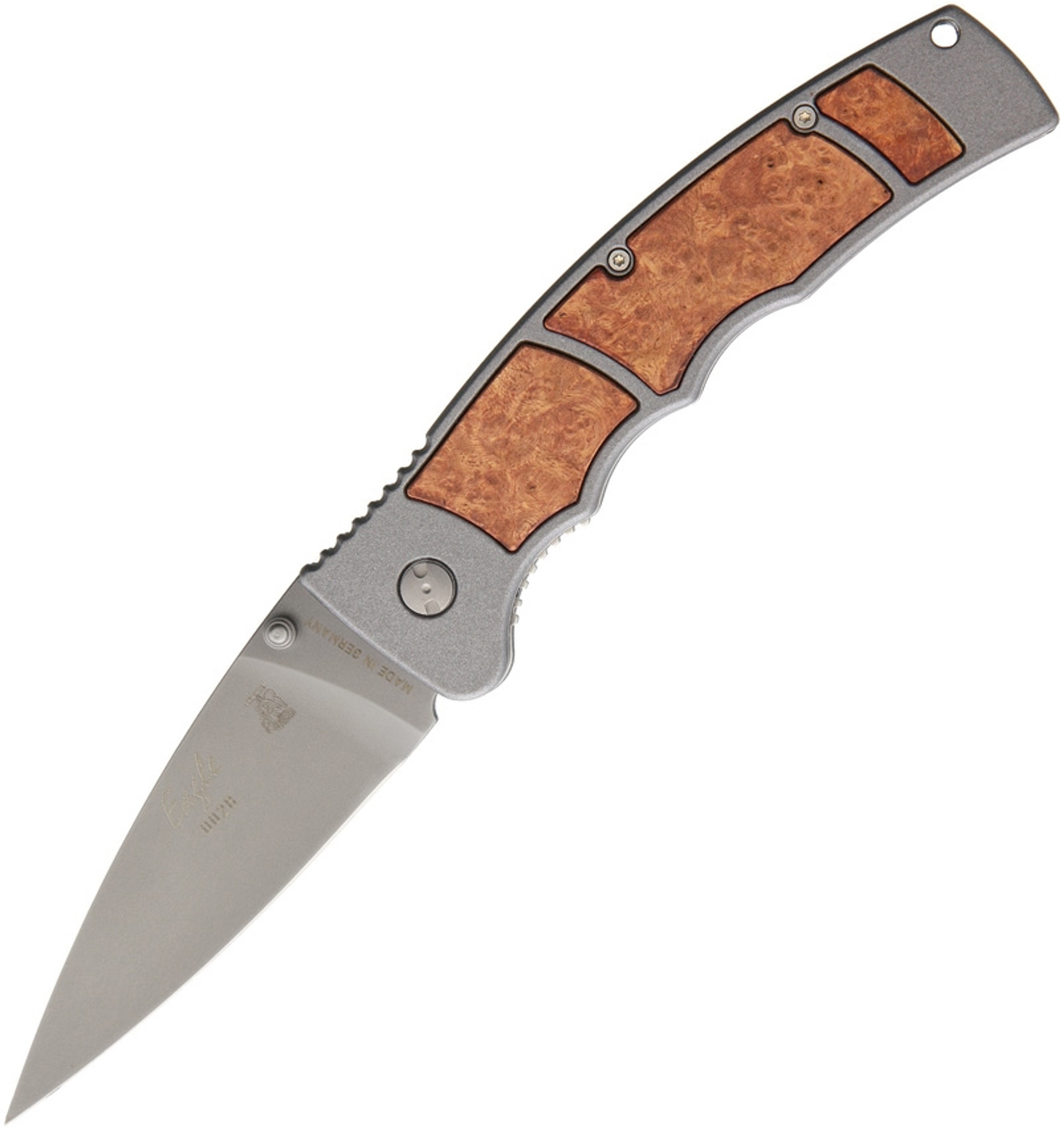 Eagle Linerlock Wood Inlay