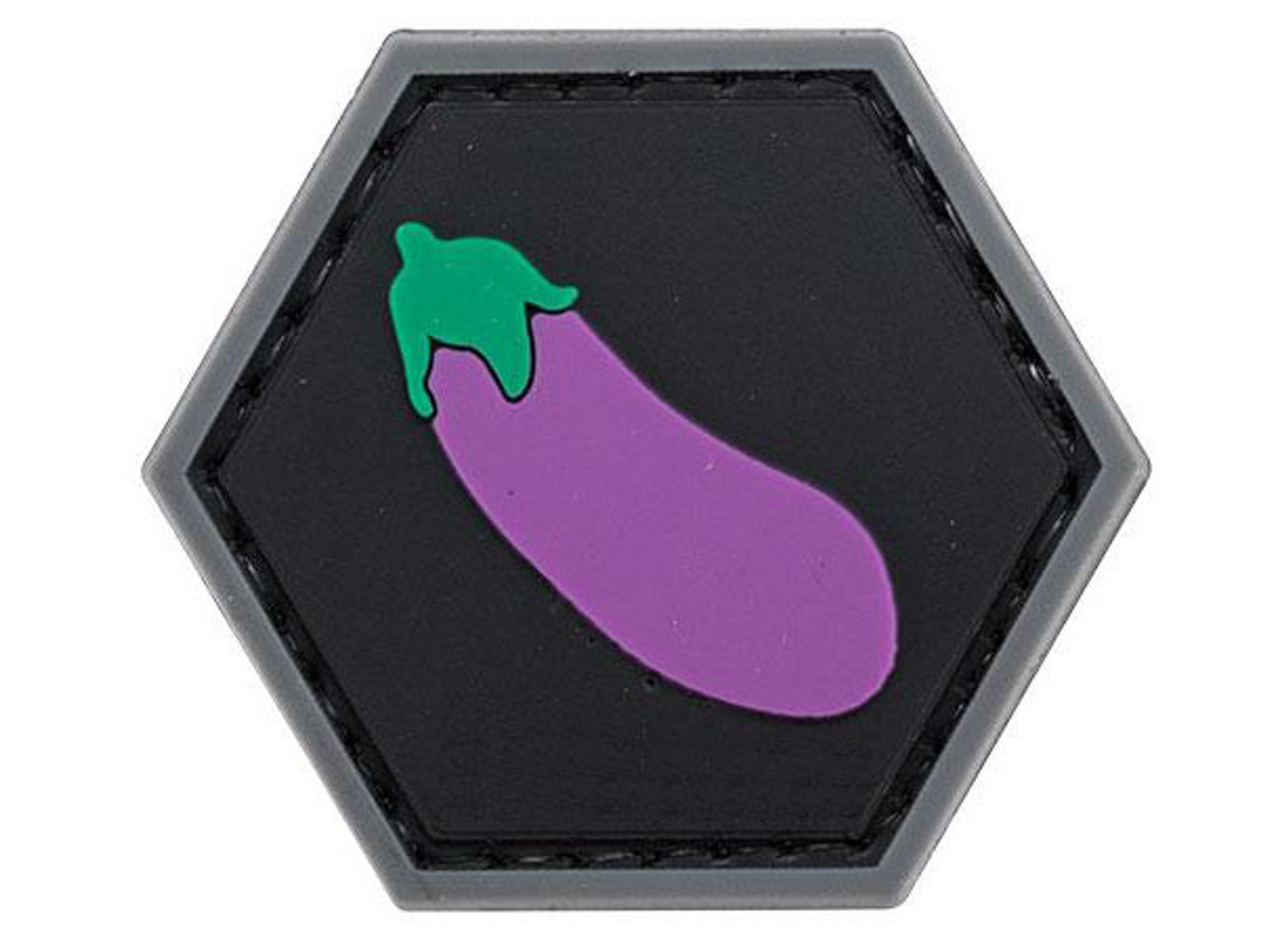 Operator Profile PVC Hex Patch" - Emoji Series -Eggplant