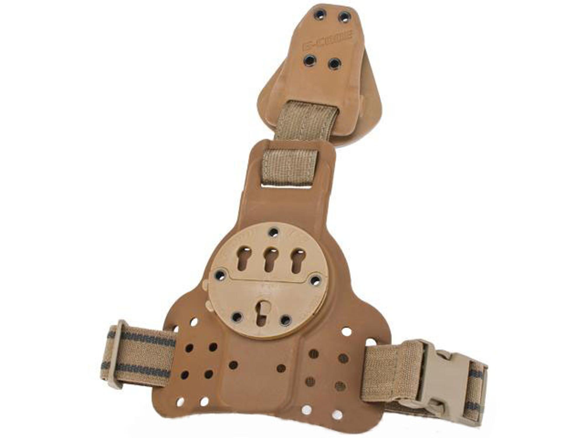 G-Code REAC RTI Tactical Kydex Drop Leg Holster Panel w/ Single Leg Strap - Coyote Brown