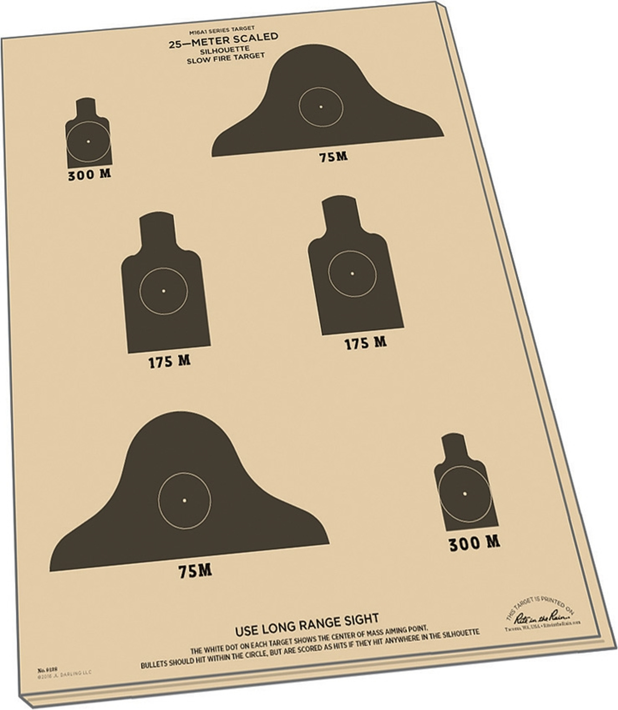 25m Target Sheets Slow Fire 10