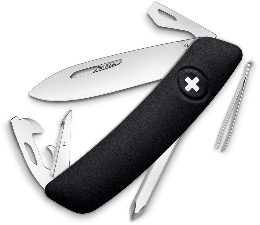 D04 Swiss Pocket Knife Black