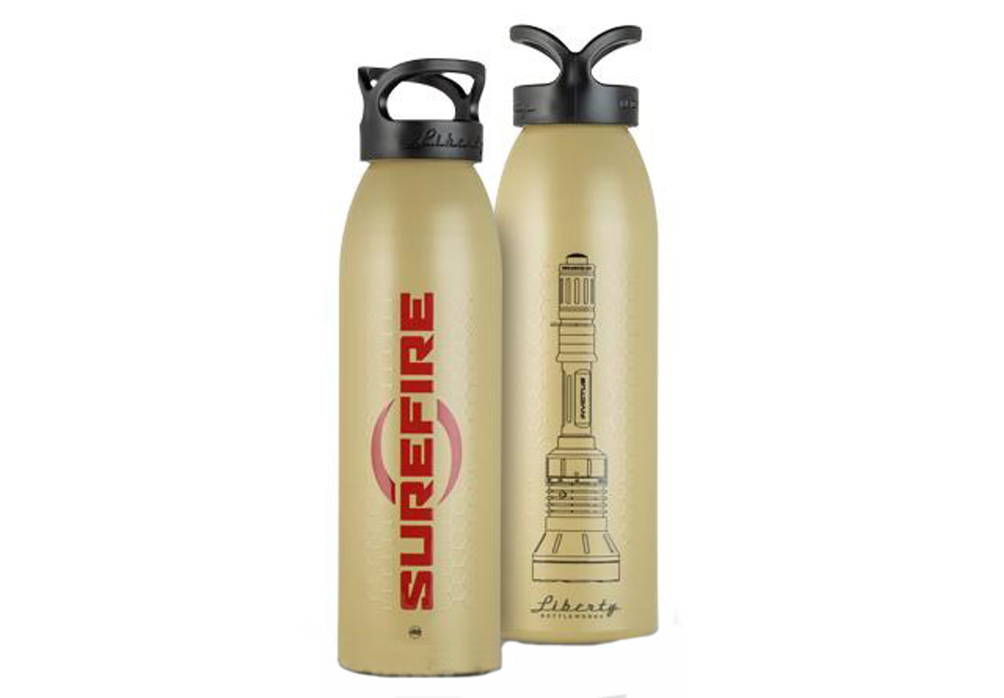 SureFire 24oz "Invictus" Aluminum Water Bottle by Liberty Bottleworks - Tan