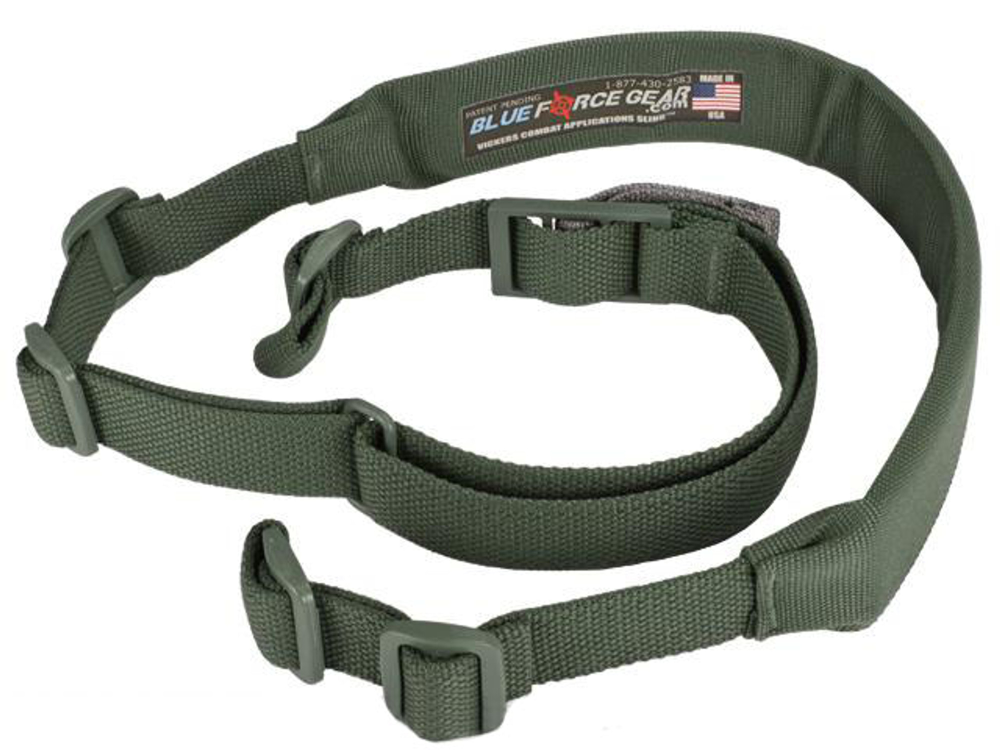 Blue Force Gear 2 Point Padded Vickers Combat Applications Sling - OD Green