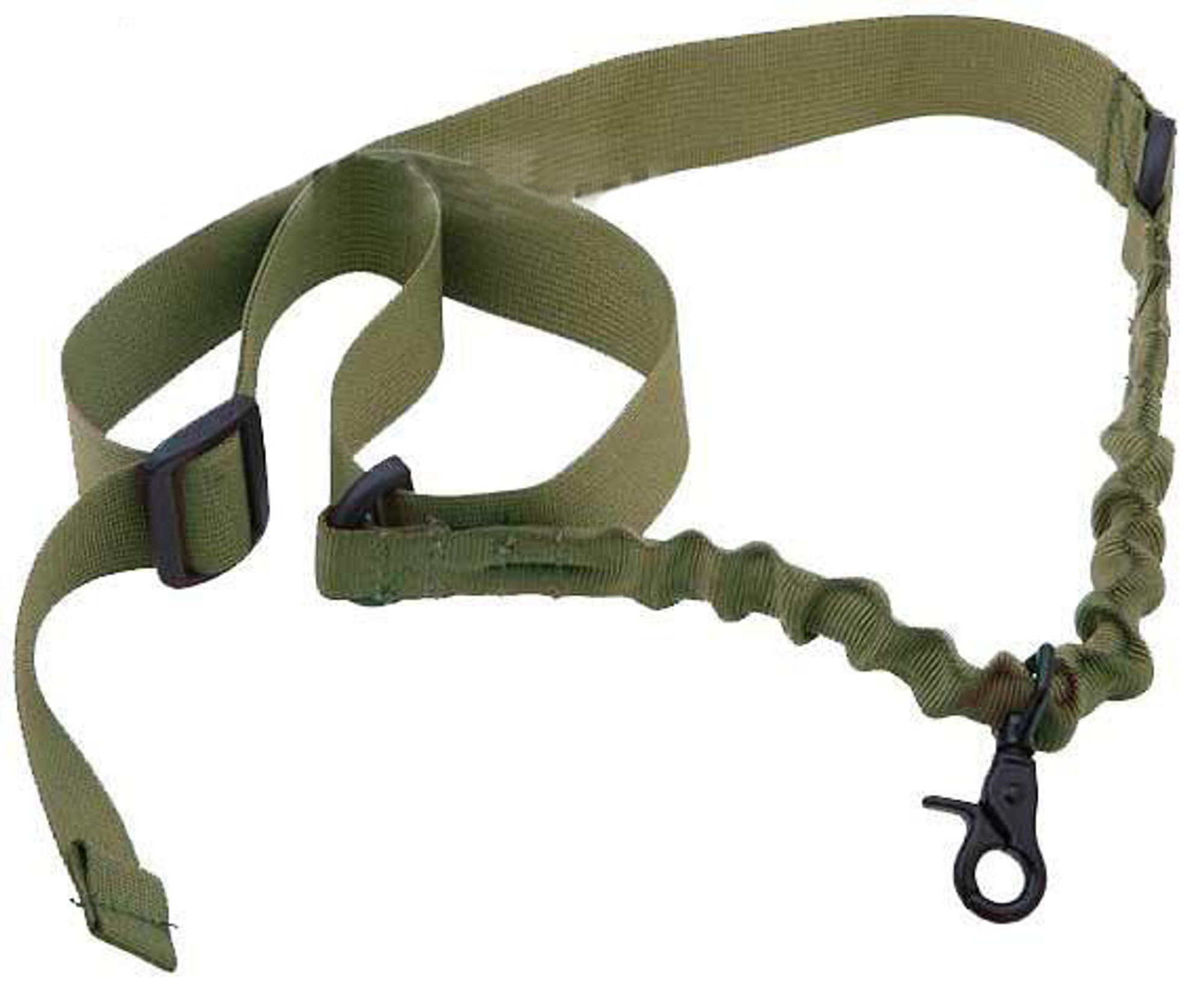 Matrix Military Style Single Point Bungee Rifle Sling - OD Green
