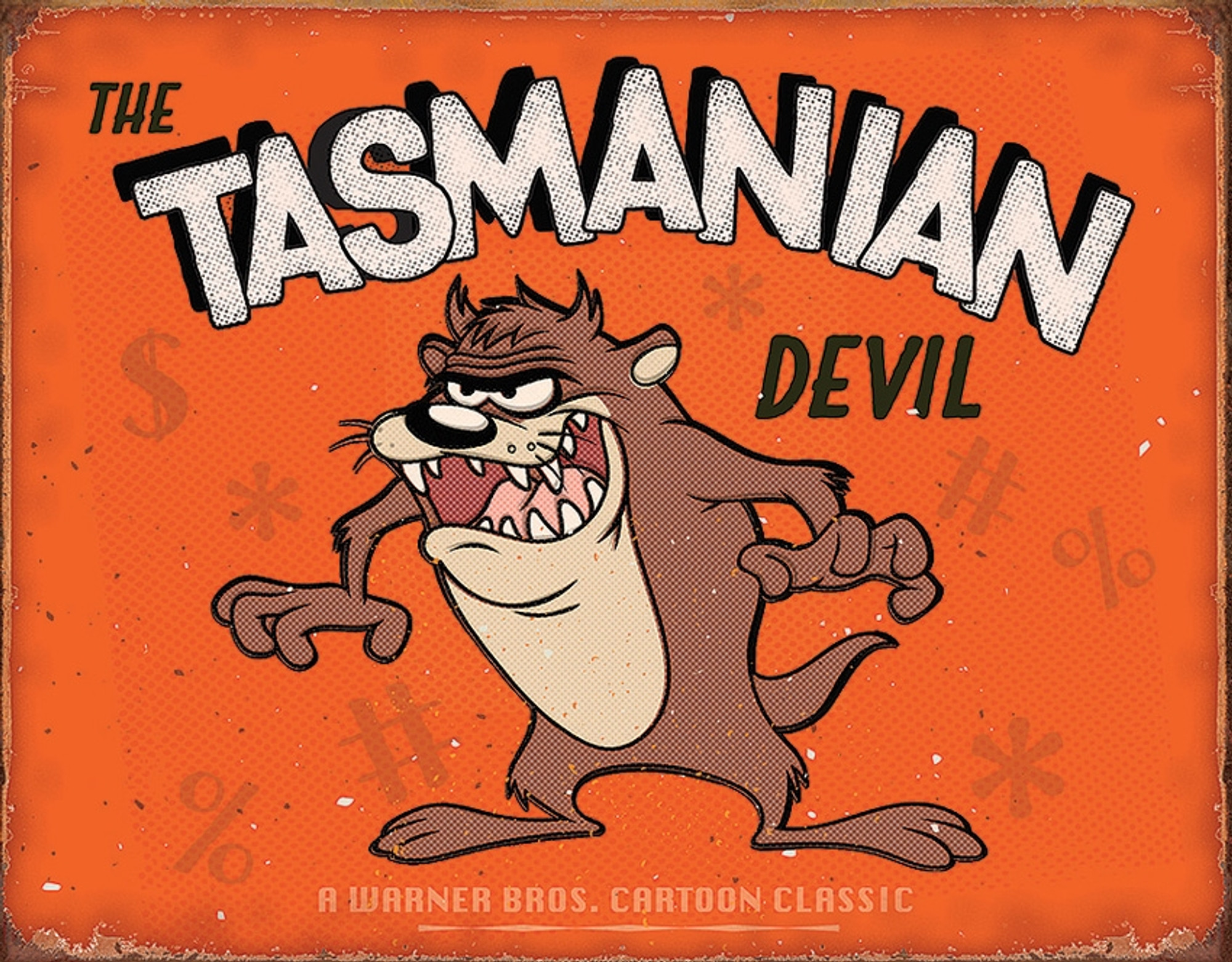 Tin Sign 2180 Tasmanian Devil