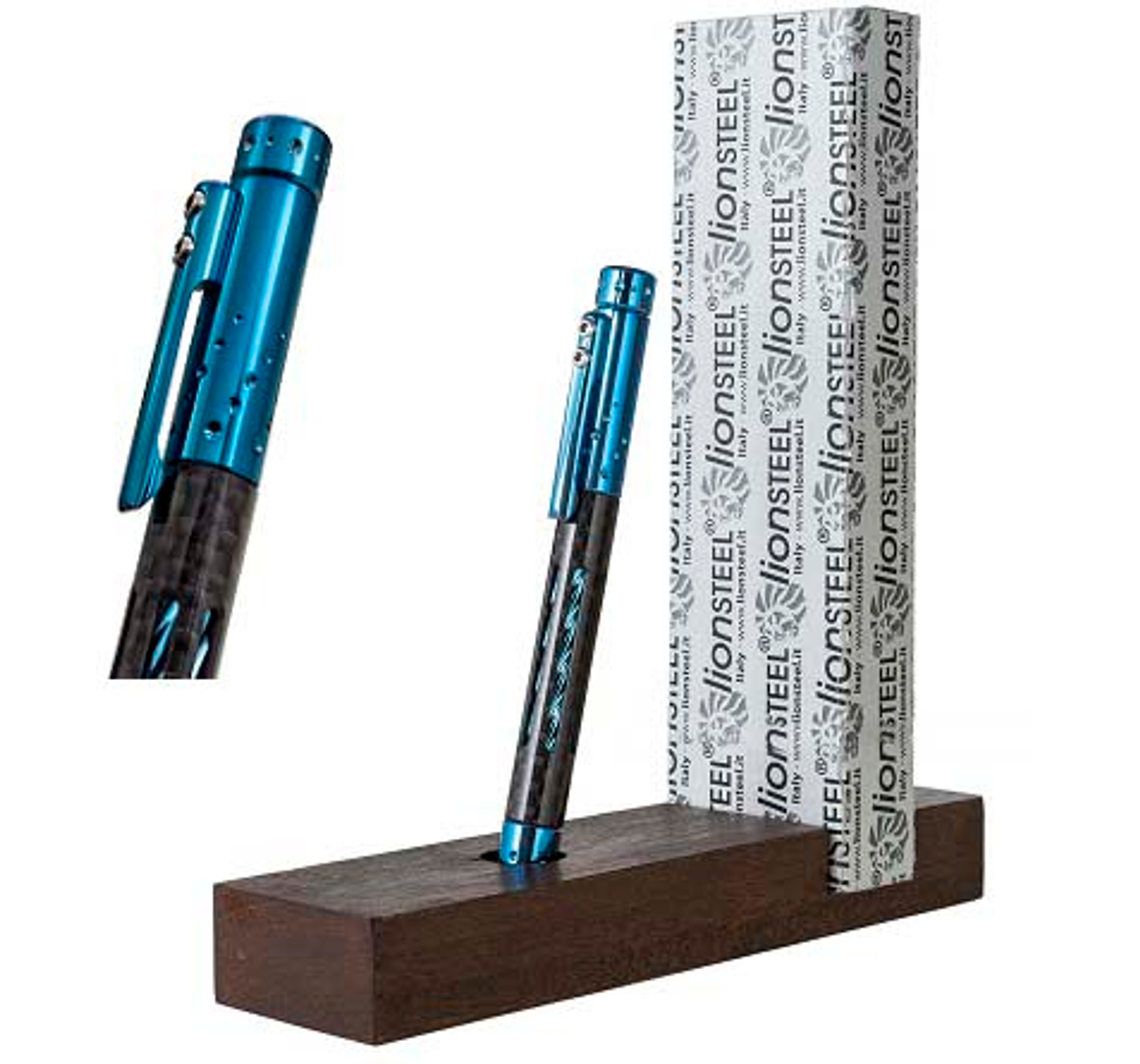 Lion Steel Nyala Pen Carbon Fibre - Blue Shine