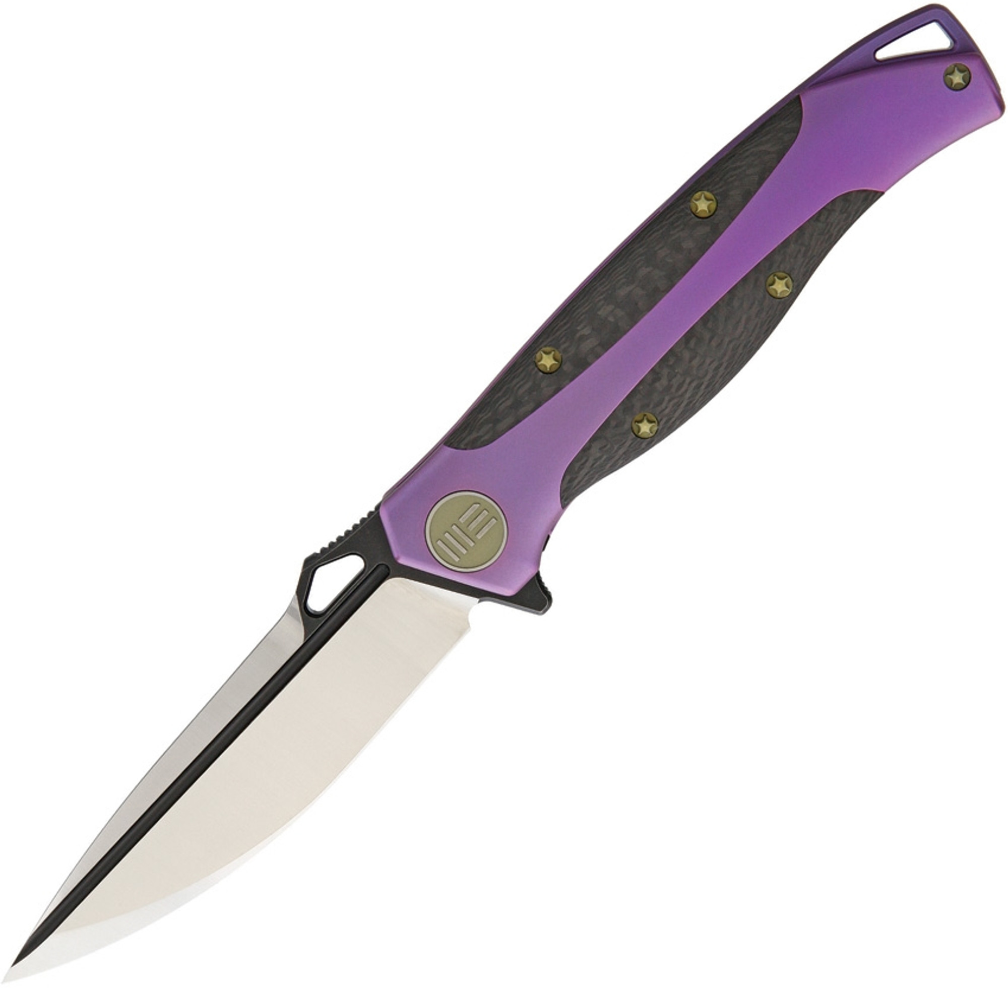 WE Knife 606CFD S35VN Carbon Fiber Titanium Framelock - Purple