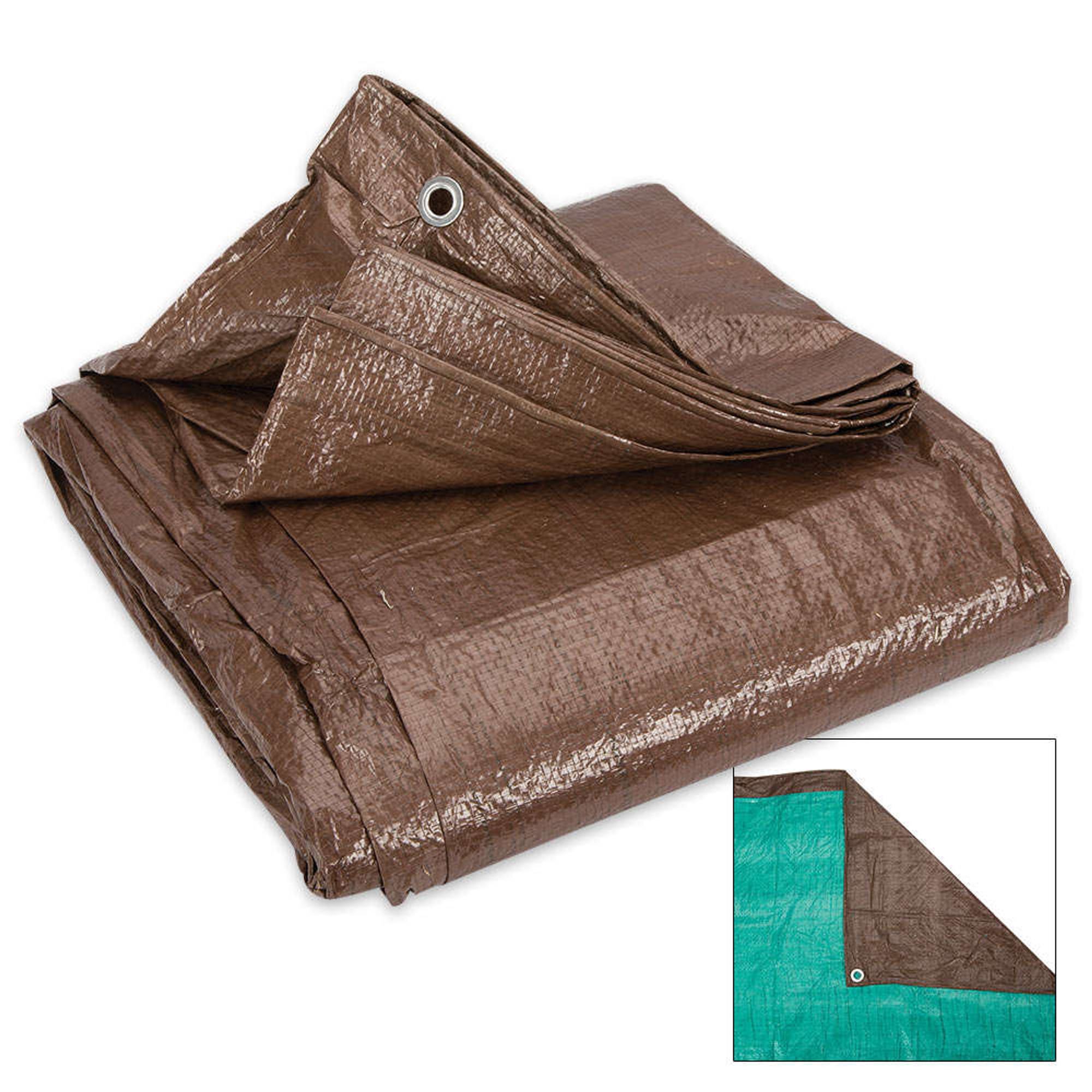 Brown And Green Reversible Tarp – 10’x 20’